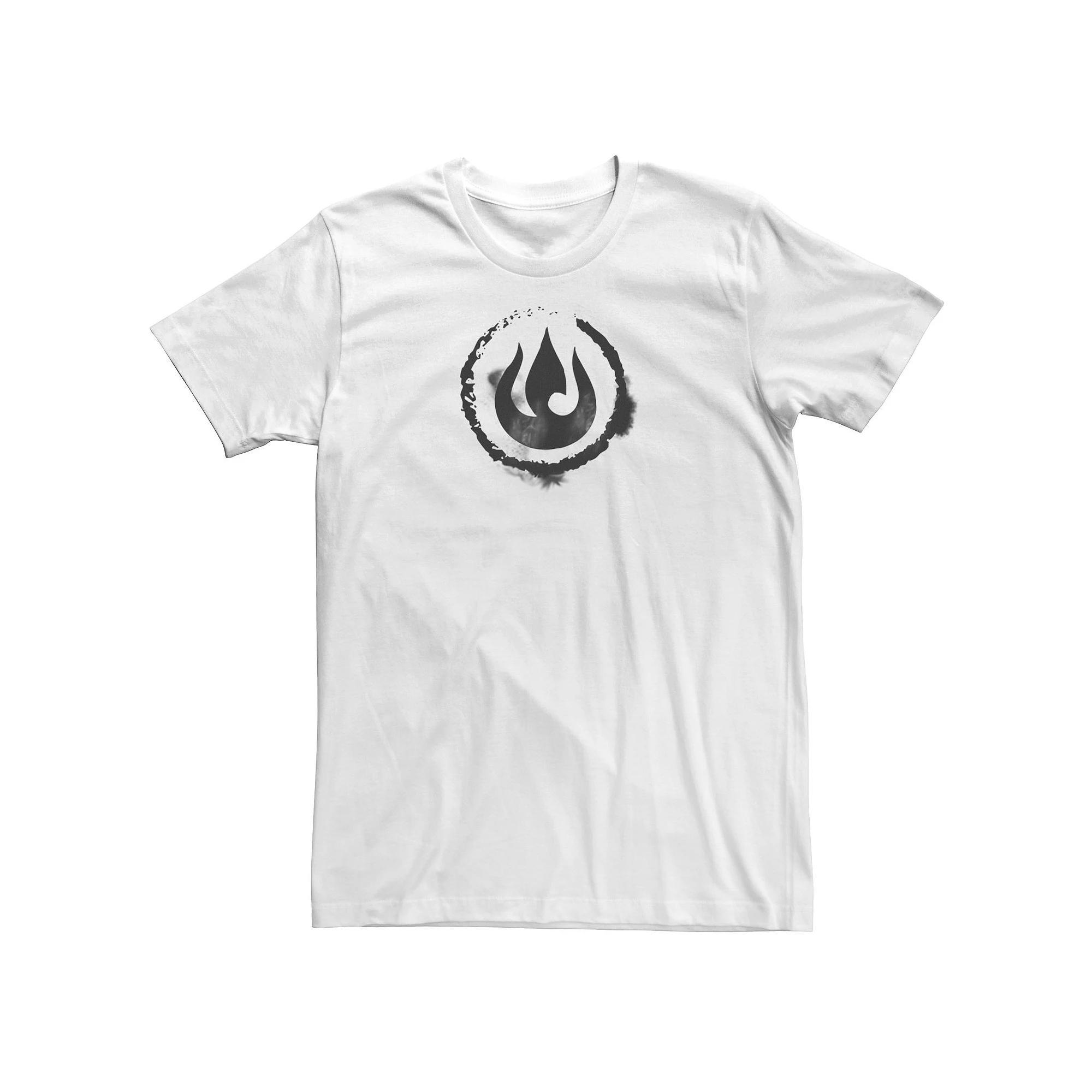 Big & Tall Nickelodeon Legend Of Korra Fire Nation Symbol Sketch Tee, Men's, Size: 4XL Tall, White Product Image