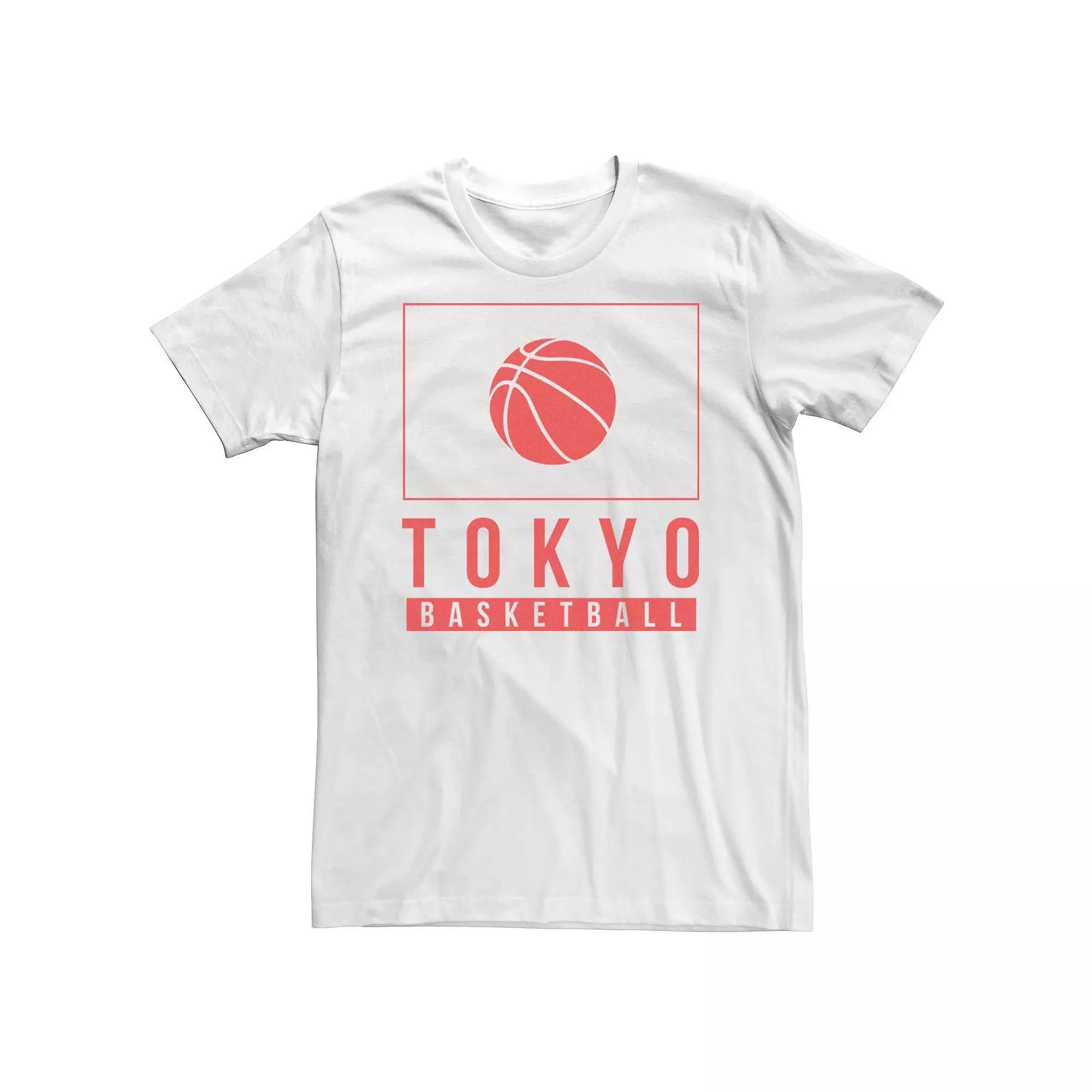 Men's Tokyo Basketball Tee, Size: 3XL, White Product Image