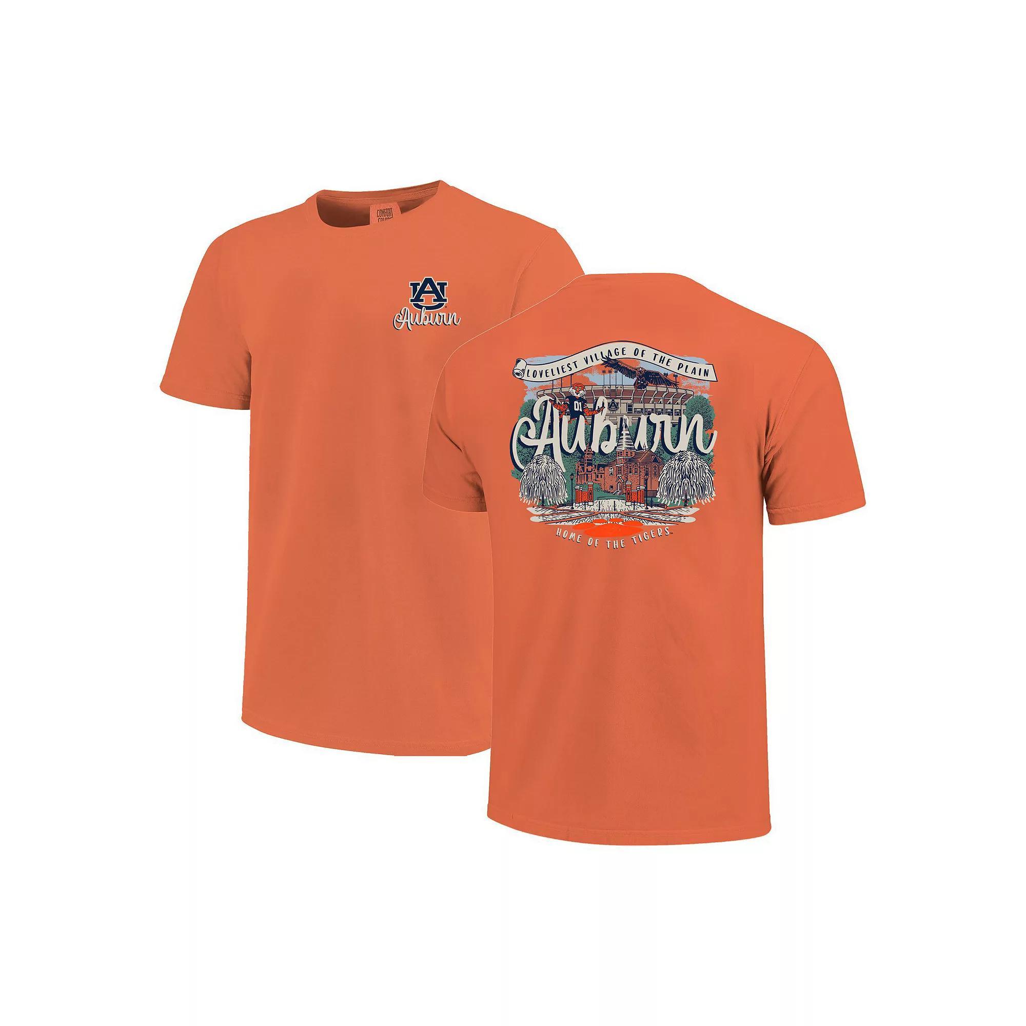 Women's Orange Auburn Tigers Comfort Colors Campus Scene Drawing Script T-Shirt, Size: Small Product Image