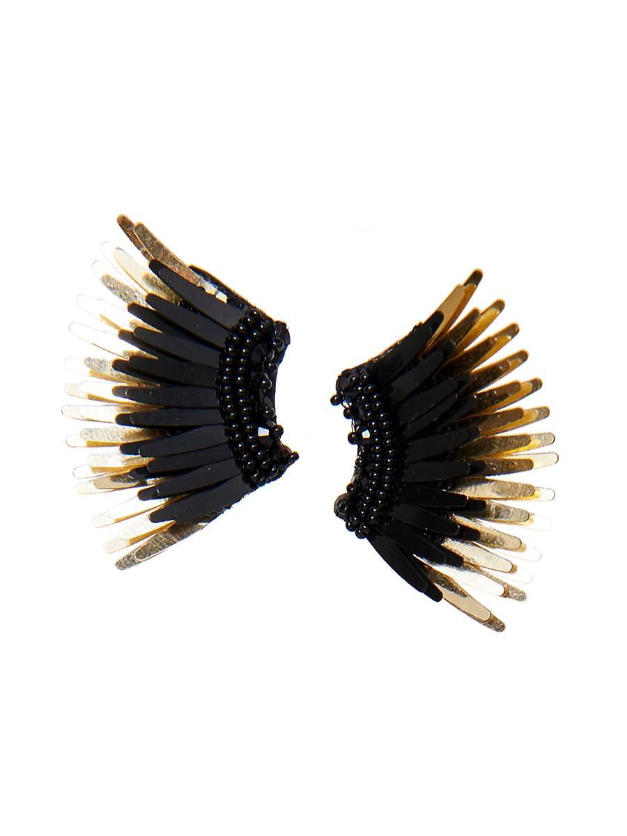 Womens Madeline 14K-Gold-Plated & Mixed-Media Mini Wing Earrings Product Image