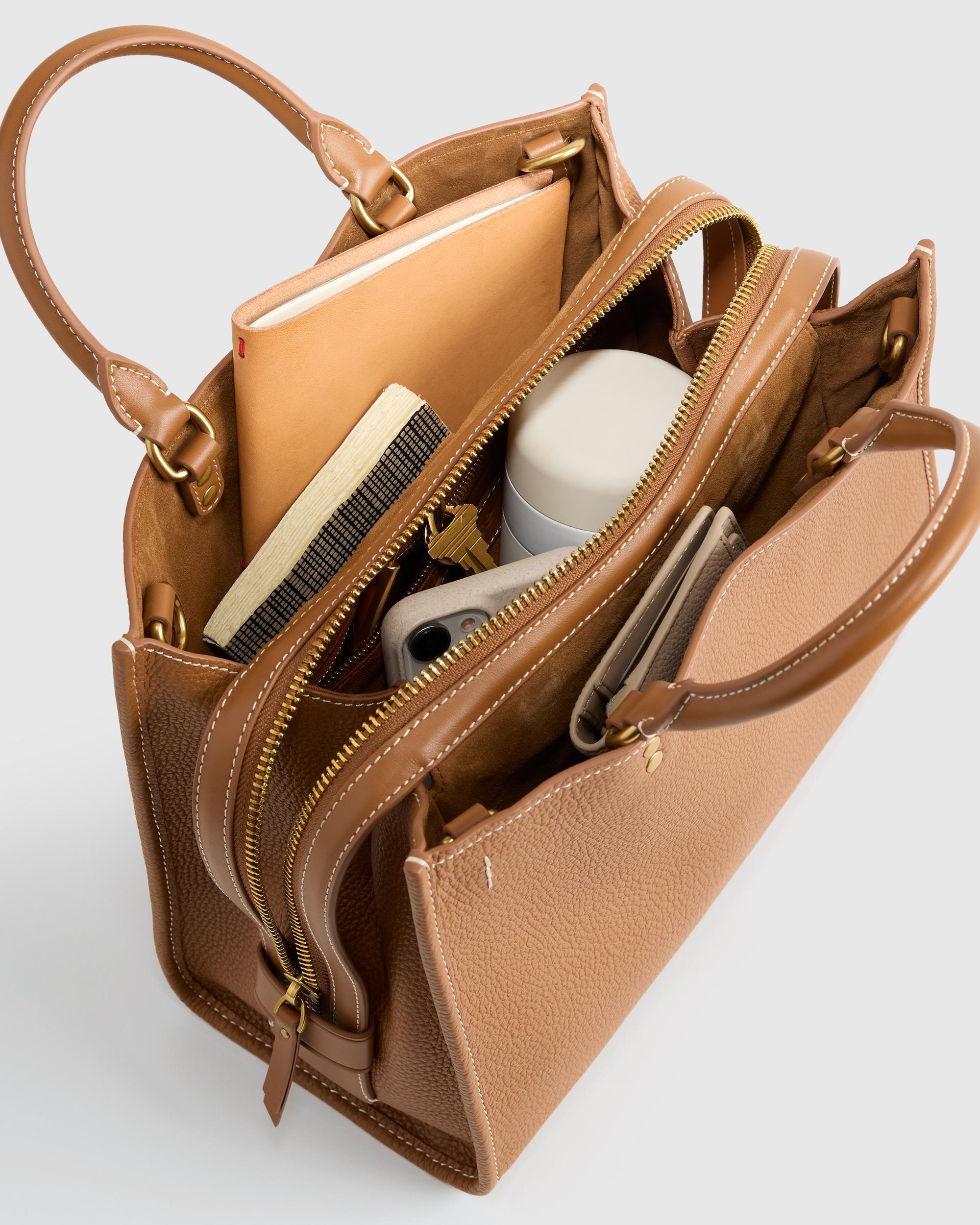 Quince | Women's Italian Leather Medium Convertible Satchel Product Image