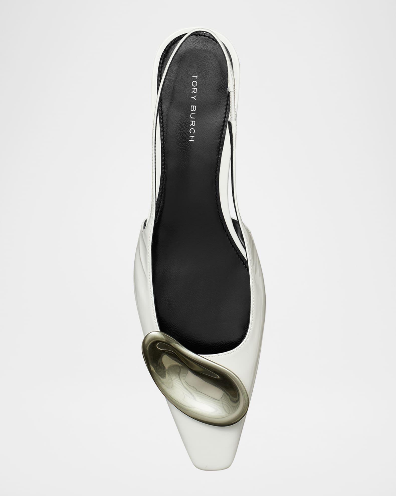 Patos Leather Slingback Ballerina Flats Product Image