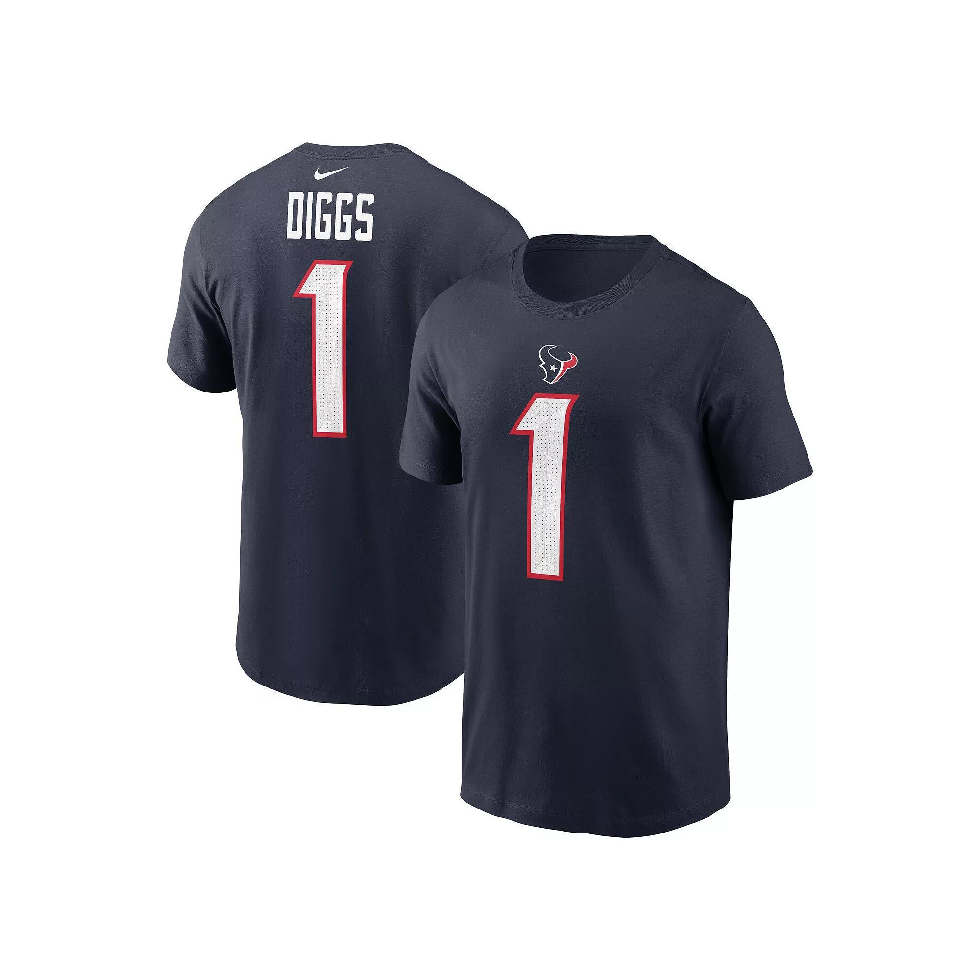 Mens Nike Stefon Diggs Houston Texans Player Name & Number T-Shirt Blue Product Image