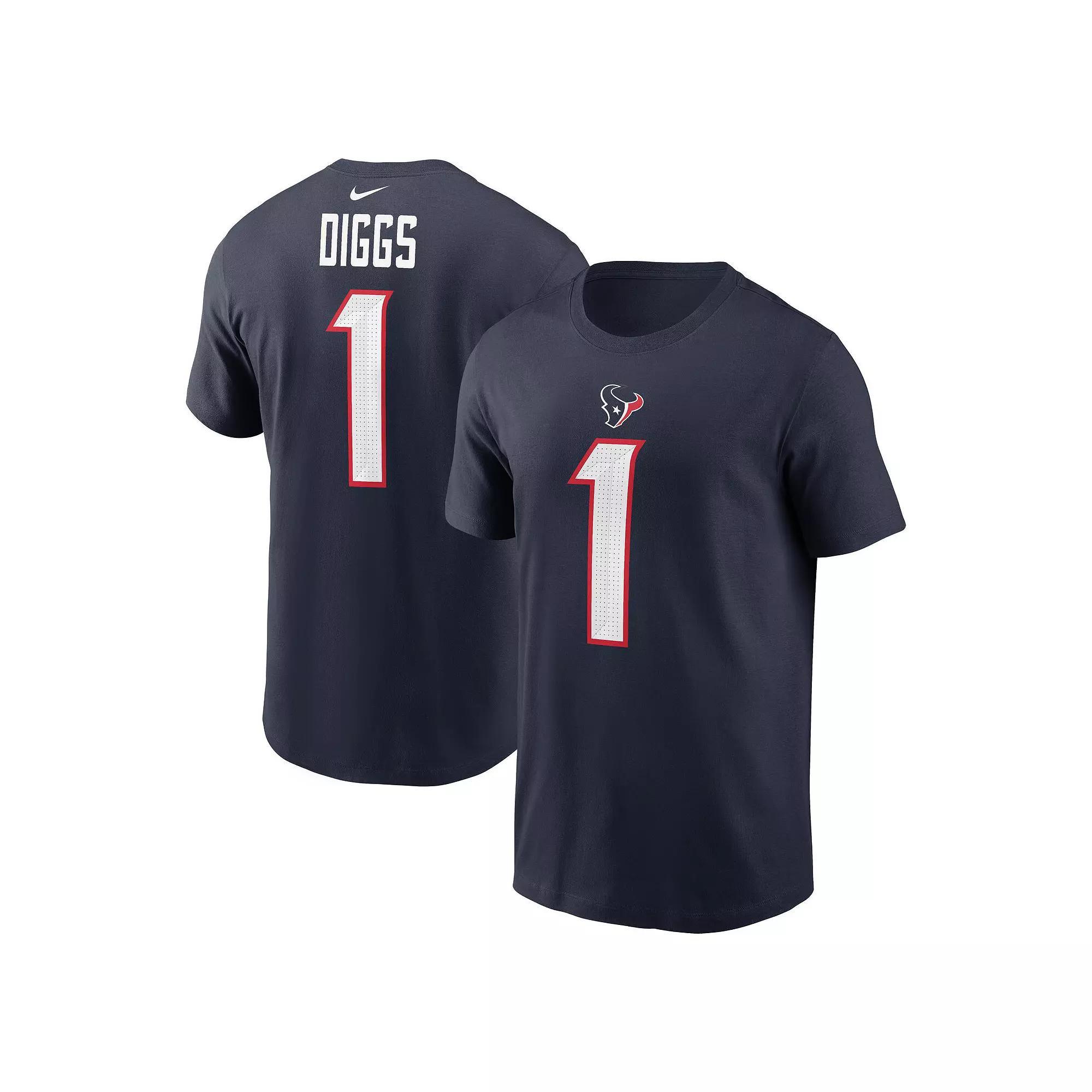 Mens Nike Stefon Diggs Houston Texans Player Name & Number T-Shirt Blue Product Image