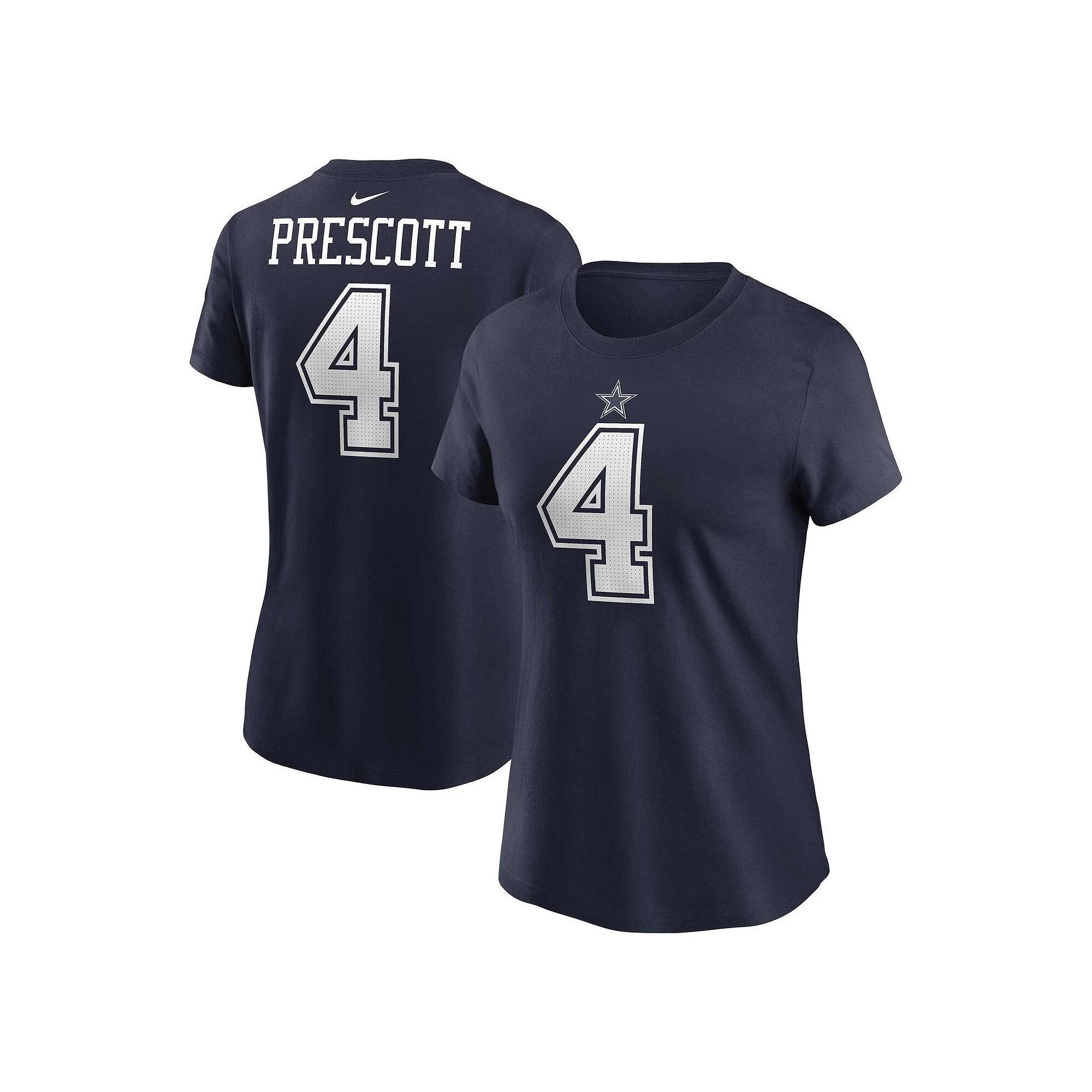 Womens Nike Dak Prescott Dallas Cowboys Player Name & Number T-Shirt Blue Product Image