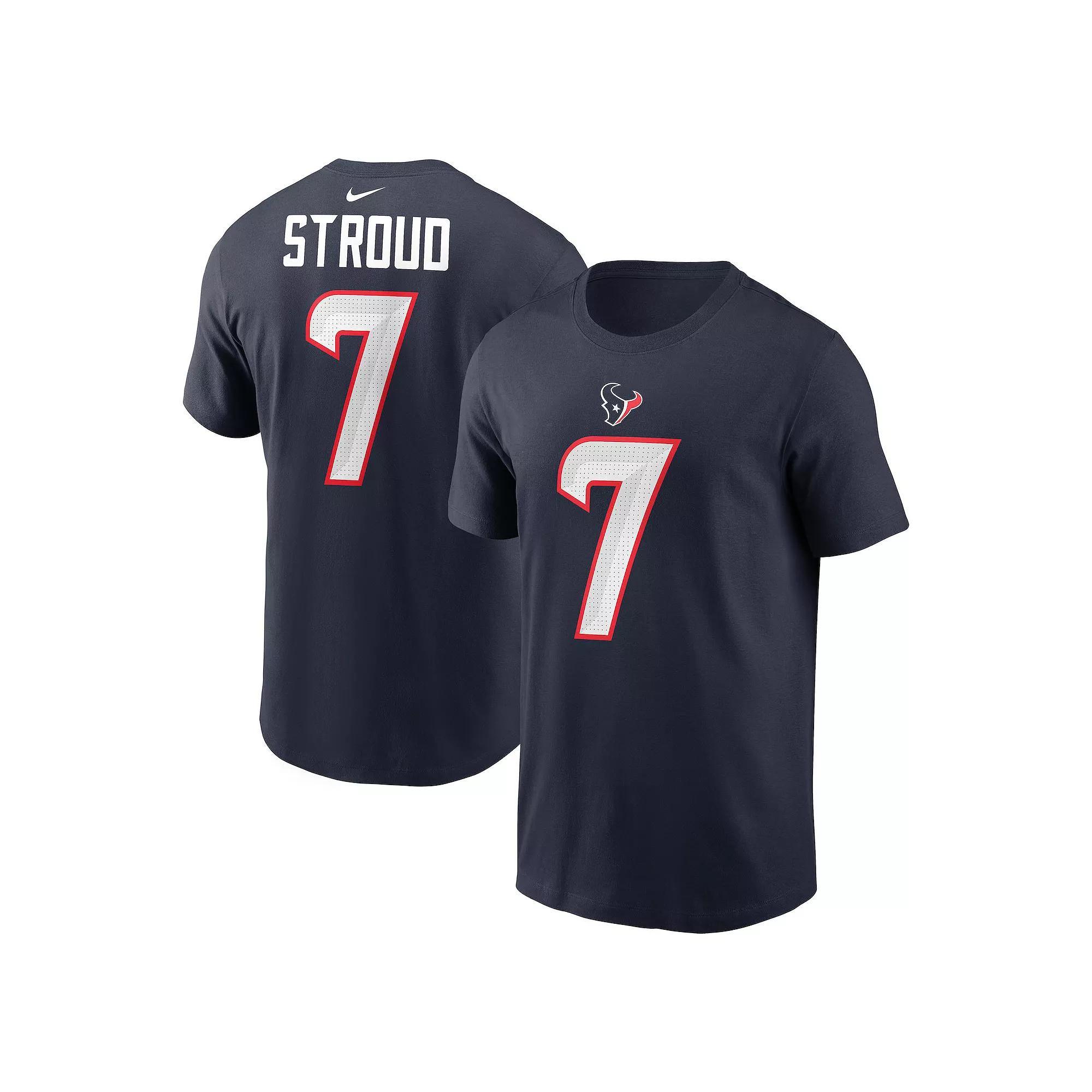 Youth Nike C.J. Stroud Navy Houston Texans Player Name & Number T-Shirt, Boy's, Size: YTH Medium, Blue Product Image