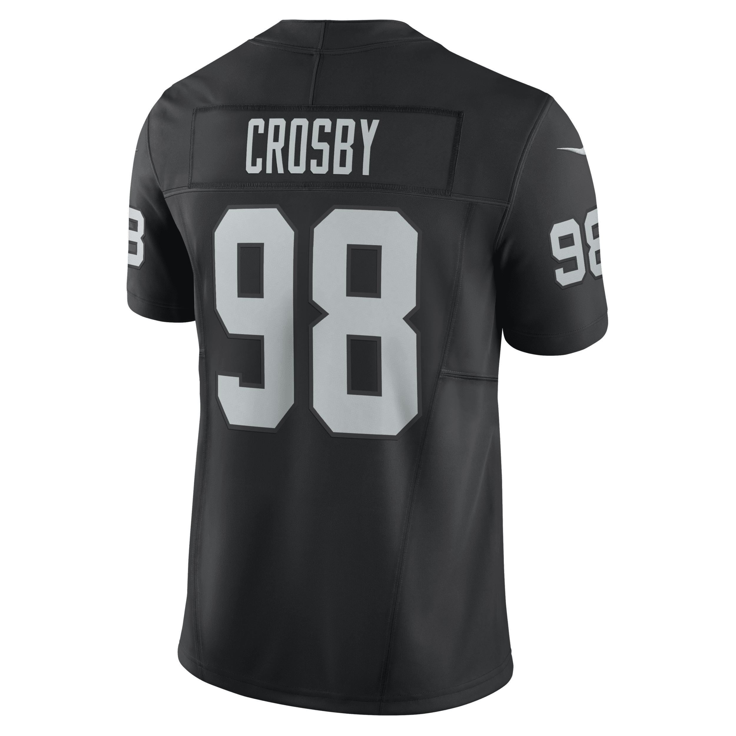 Mens Nike Maxx Crosby Black Las Vegas Raiders Vapor F.U.S.E. Limited Jersey Product Image