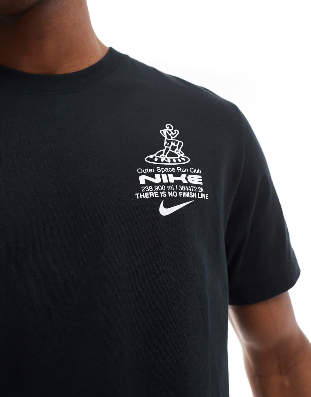 Nike Running IYKYK graphic T-shirt in black Product Image