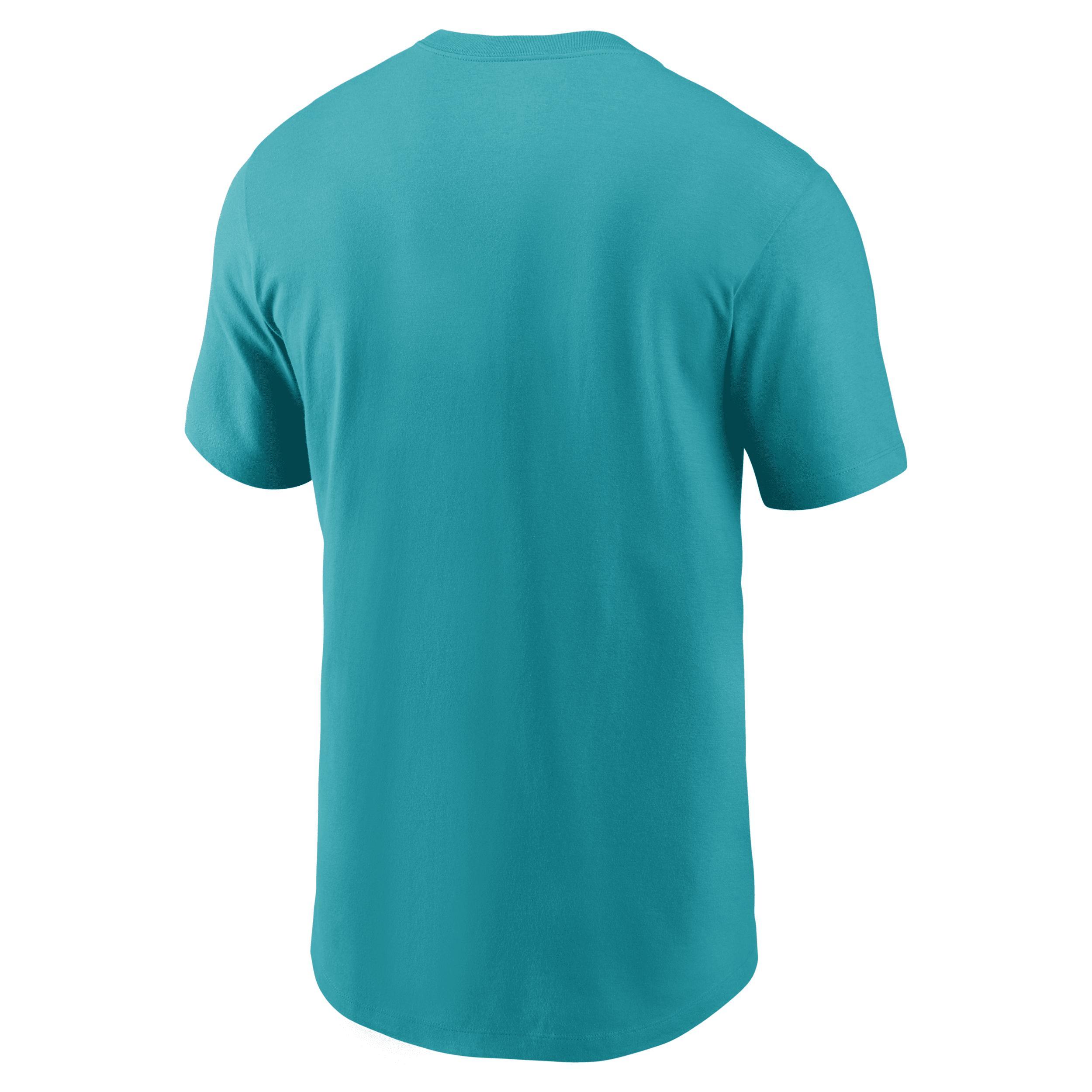 Mens Aqua Miami Dolphins Primary Logo T-shirt Product Image