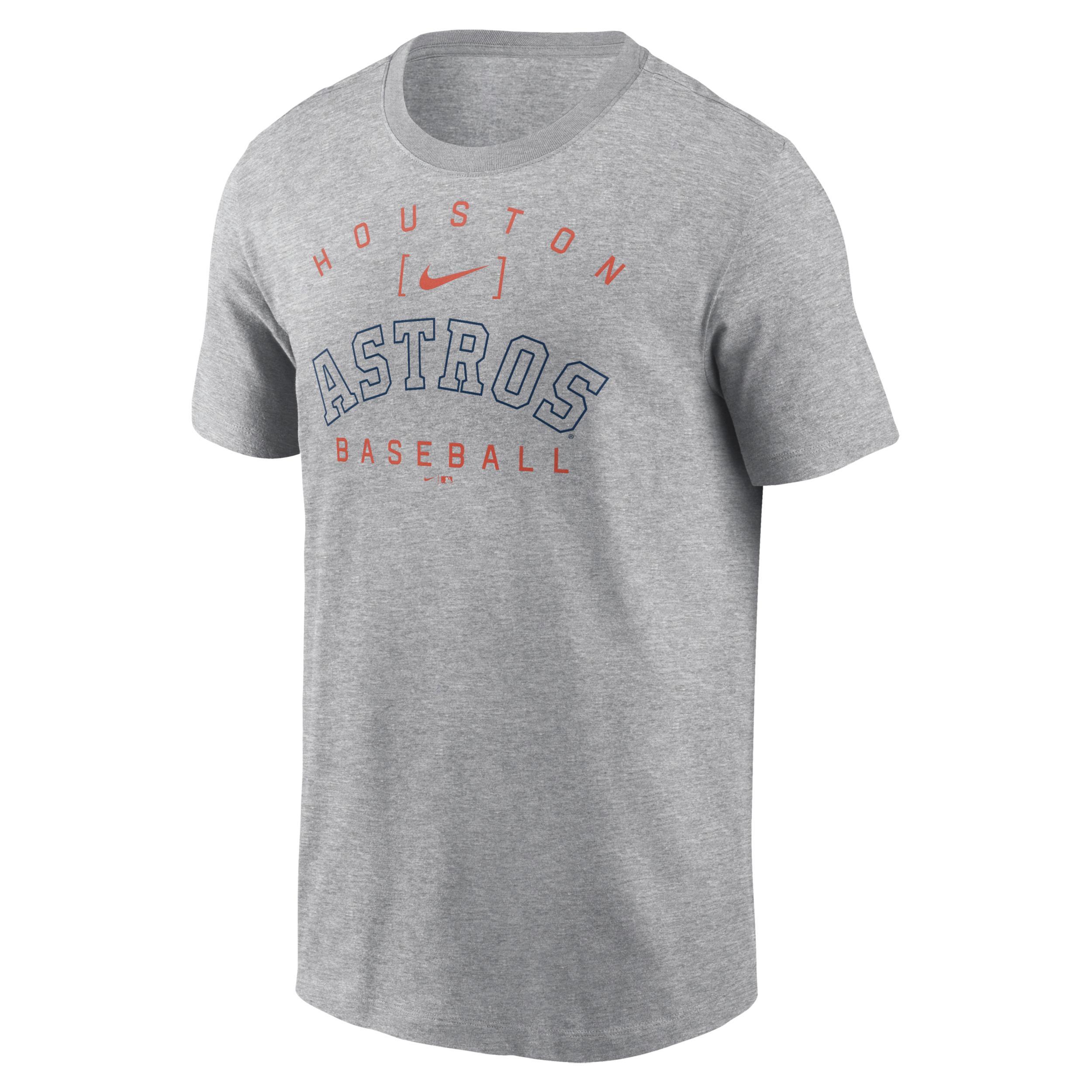 Men's Nike Heather Gray Houston Astros Home Team Athletic Arch T-Shirt, Size: Large, Grey Product Image