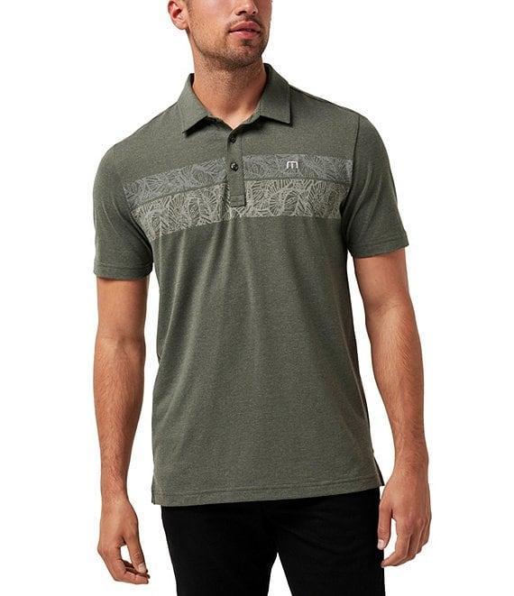 TravisMathew Performance Stretch Forest Canyon Short Sleeve Polo Shirt Product Image