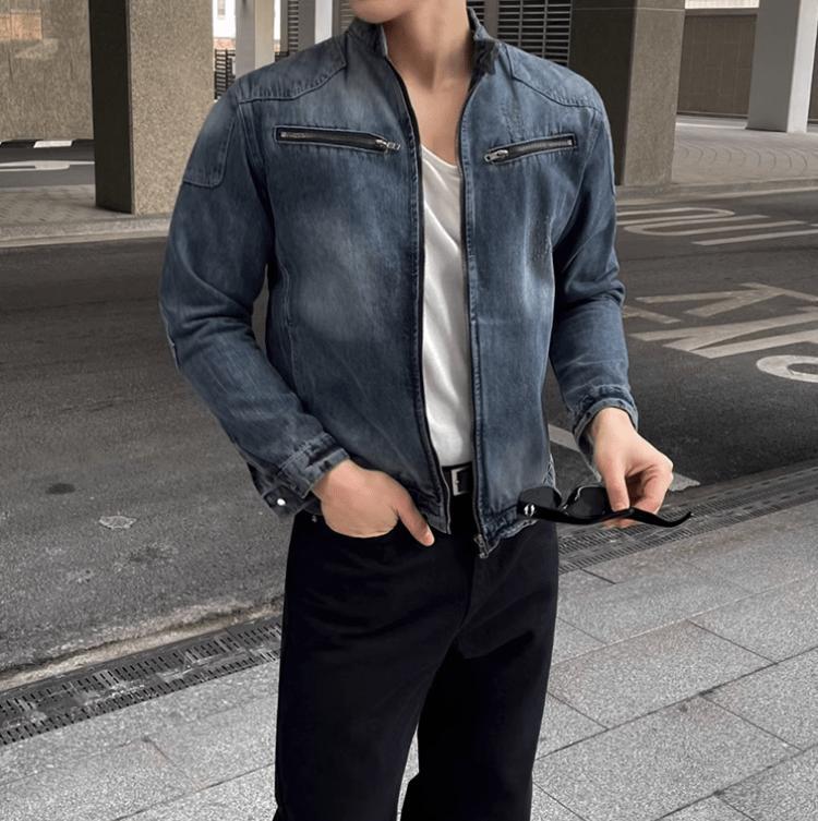 RT No. 11371 BLUE DENIM COLLAR JK Product Image