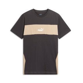 PUMA Power Men's Colorblock T-Shirt in Grey Skies Product Image