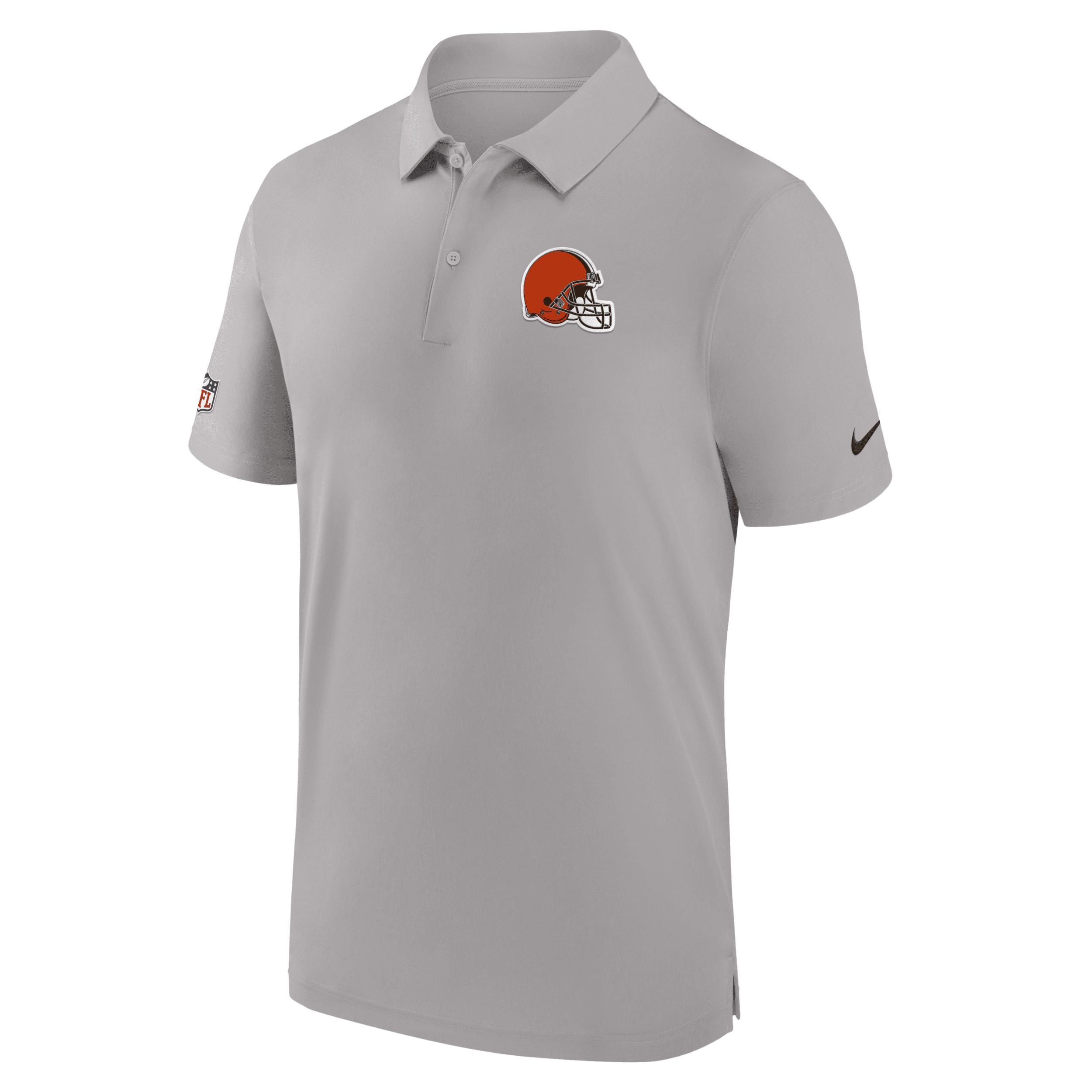 Mens Nike Gray Cleveland Browns Sideline Coaches Performance Polo Product Image
