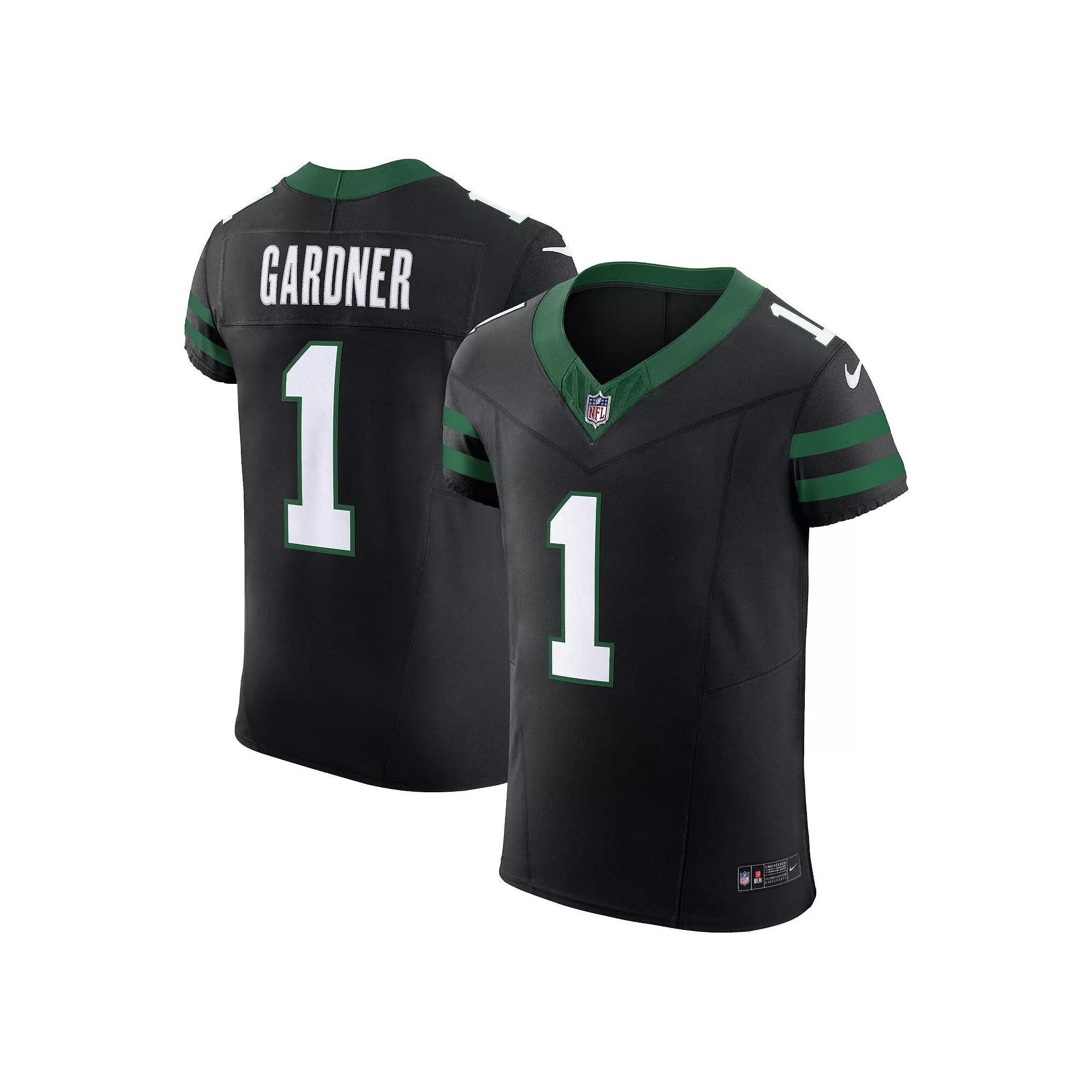Men's Nike Ahmad Sauce Gardner Legacy Black New York Jets Alternate Vapor F.U.S.E. Elite Jersey, Size: 48 Product Image