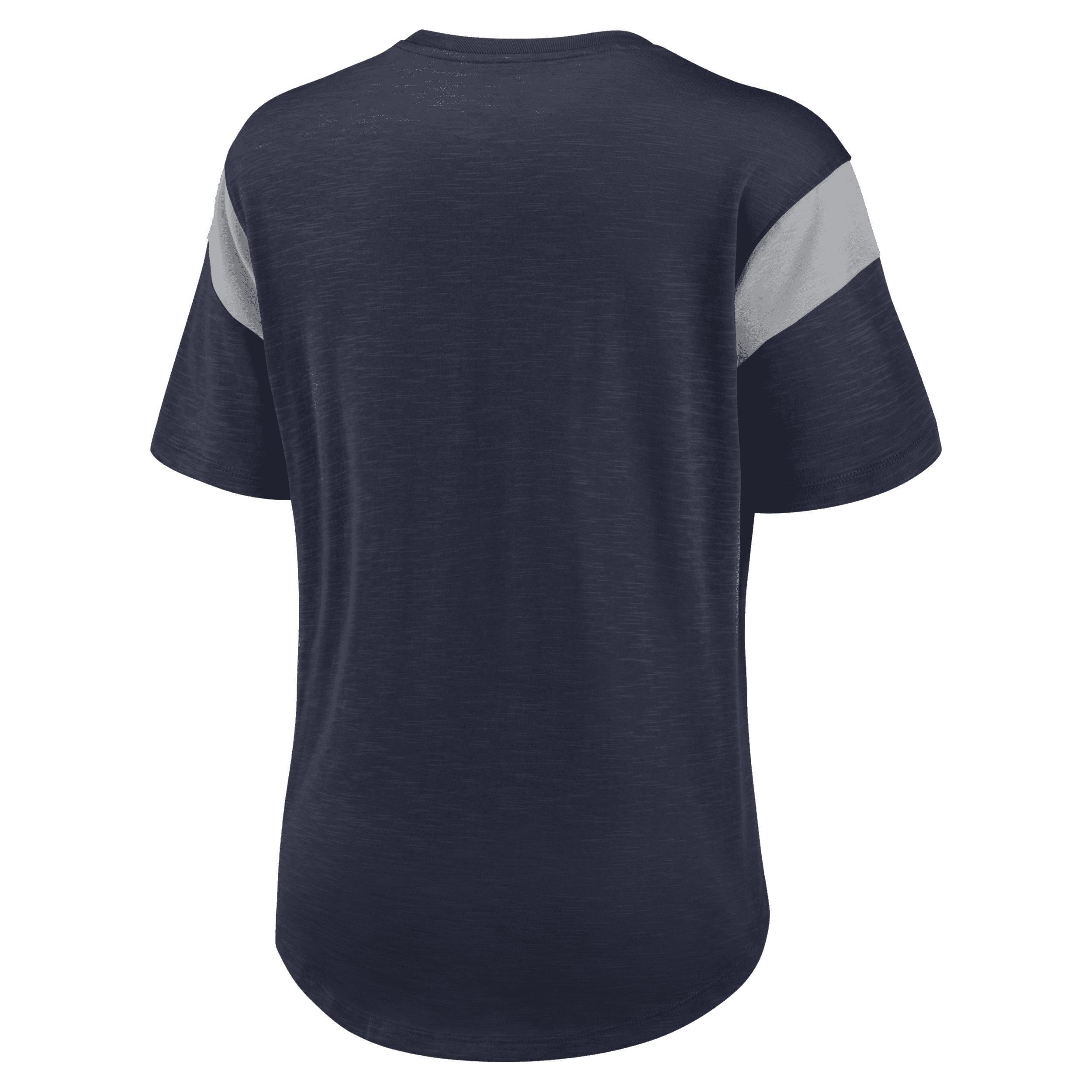 Women's Nike Heather Navy Dallas Cowboys Primary Logo Fashion Top, Size: Small, Blue Product Image
