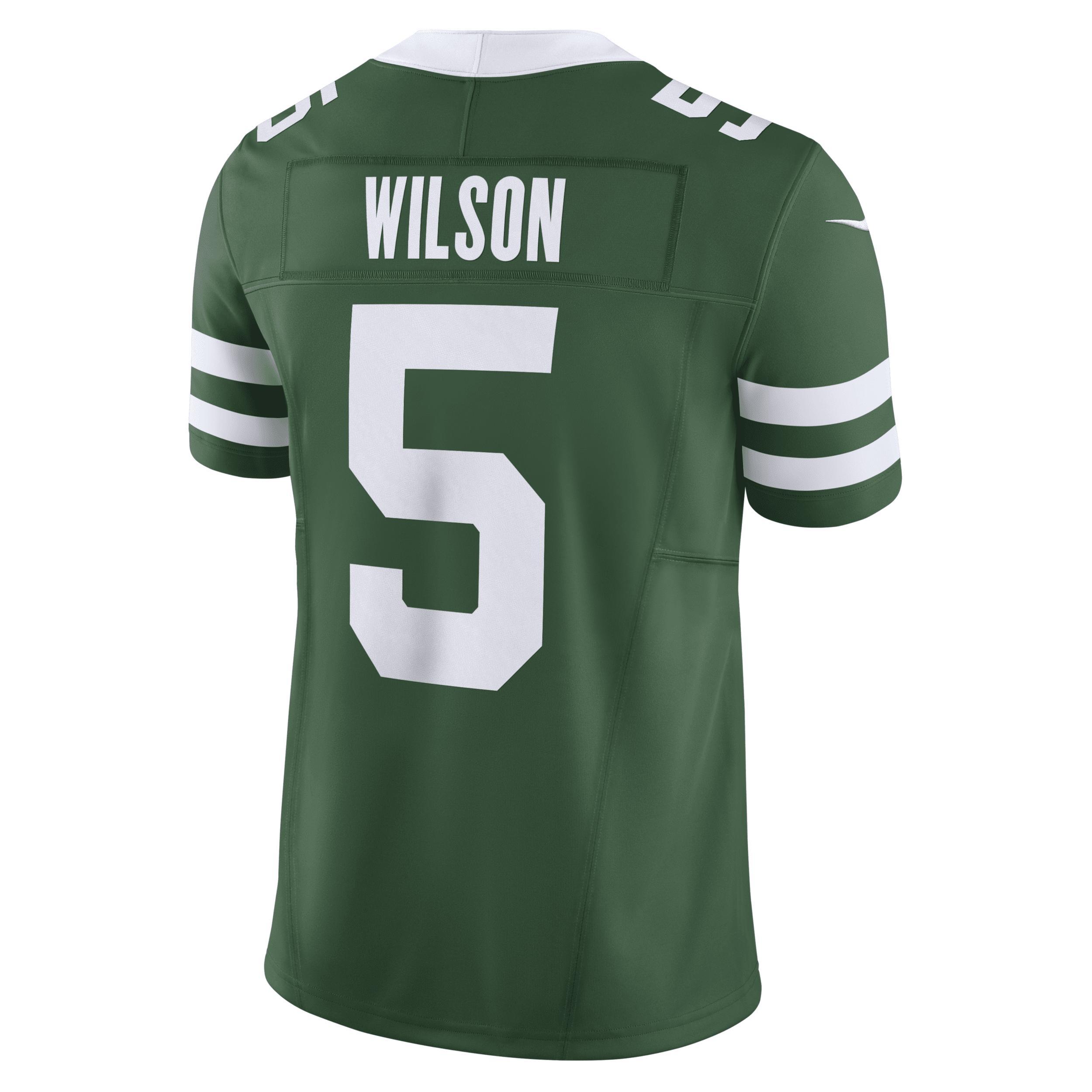 Mens Nike Garrett Wilson Legacy New York Jets Vapor F.U.S.E. Limited Jersey Product Image