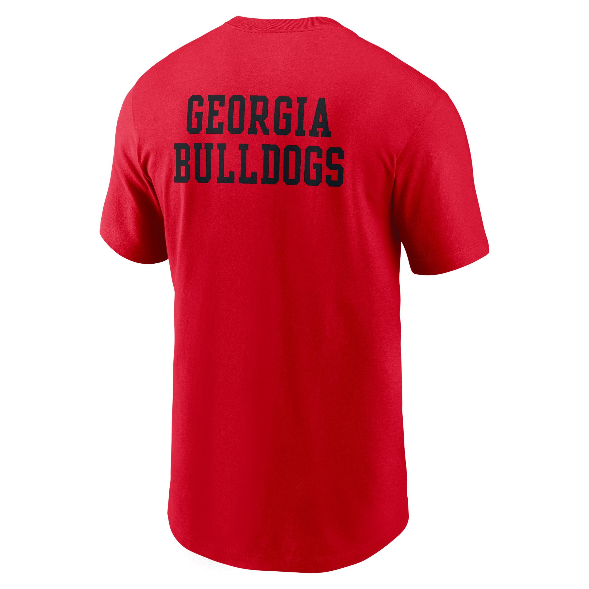 Georgia 2-Hit Stacked Nike Men's College T-Shirt Product Image