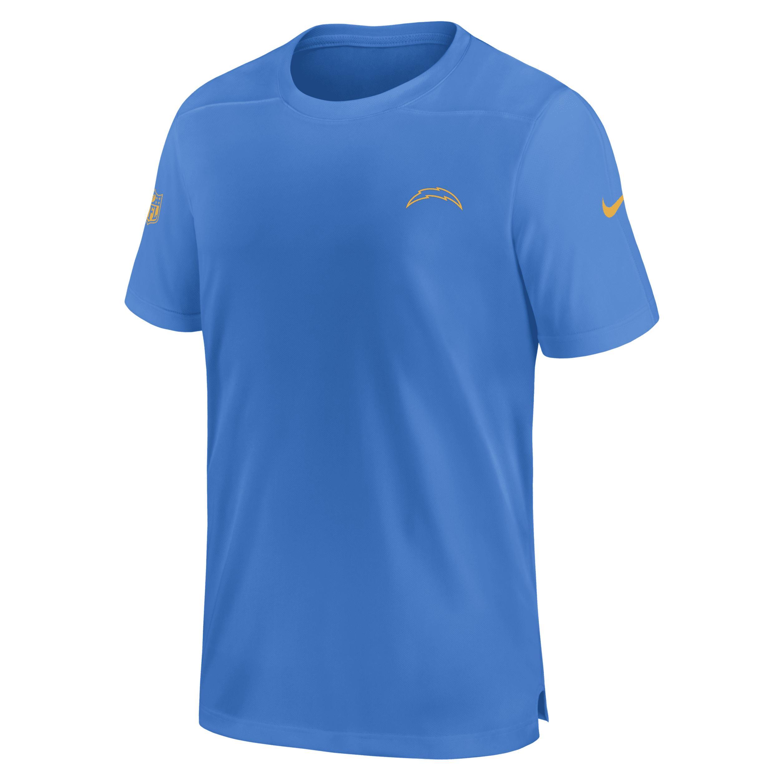Mens Nike Powder Blue Los Angeles Chargers Sideline Coach Performance T-shirt Product Image