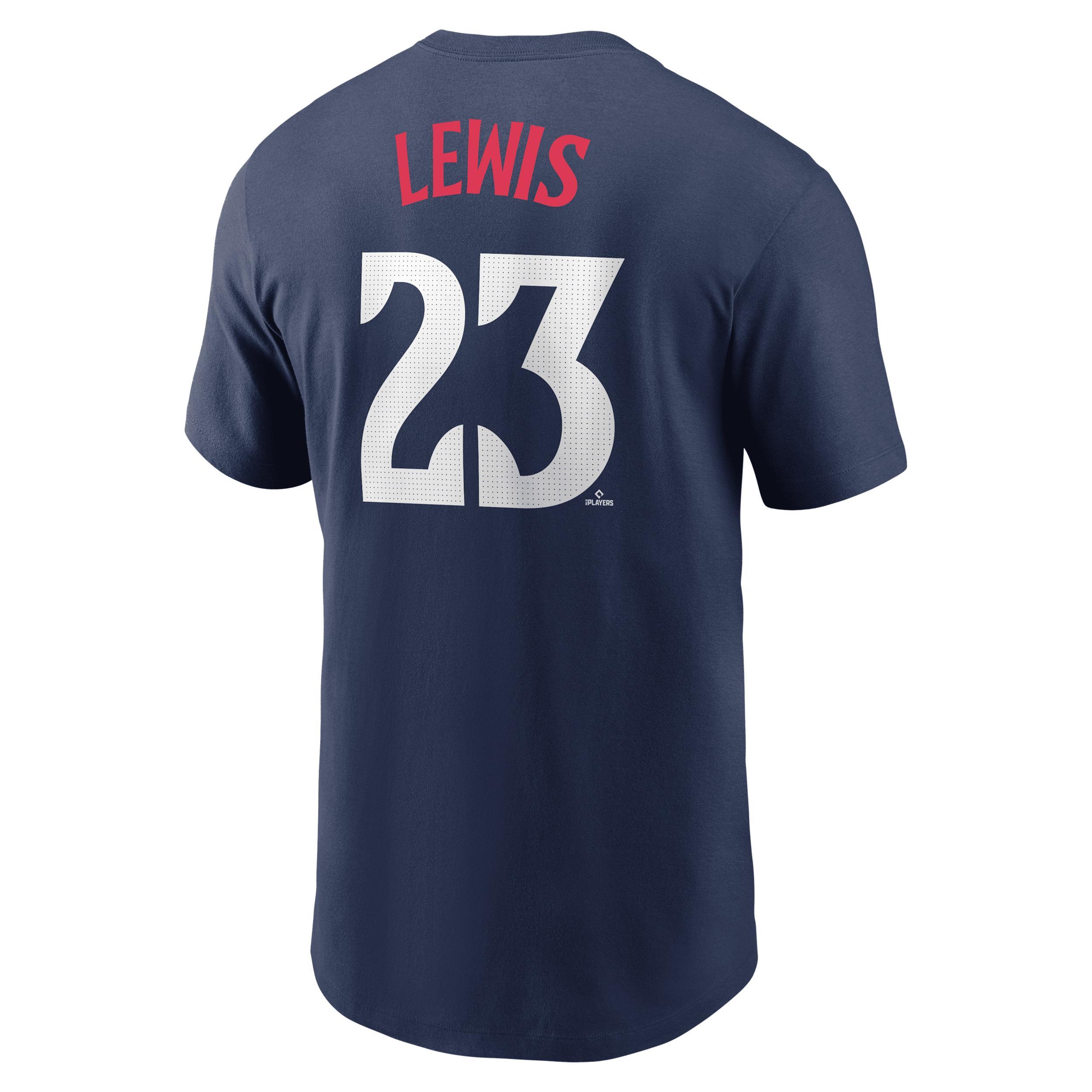 Mens Nike Royce Lewis Minnesota Twins Fuse Name & Number T-Shirt Blue Product Image