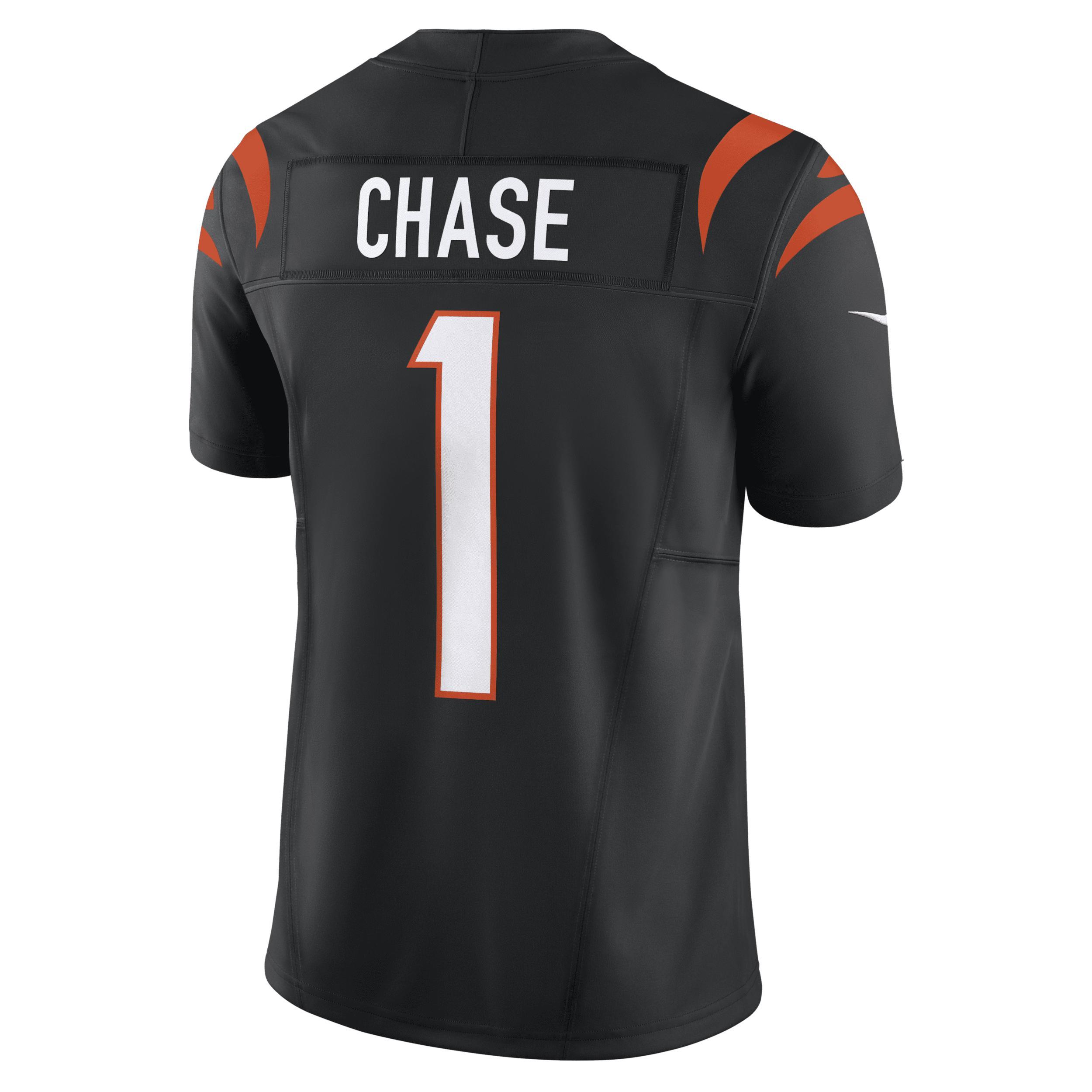 Men's Nike Ja'Marr Chase Black Cincinnati Bengals Vapor F.U.S.E. Limited Jersey, Size: Medium Product Image