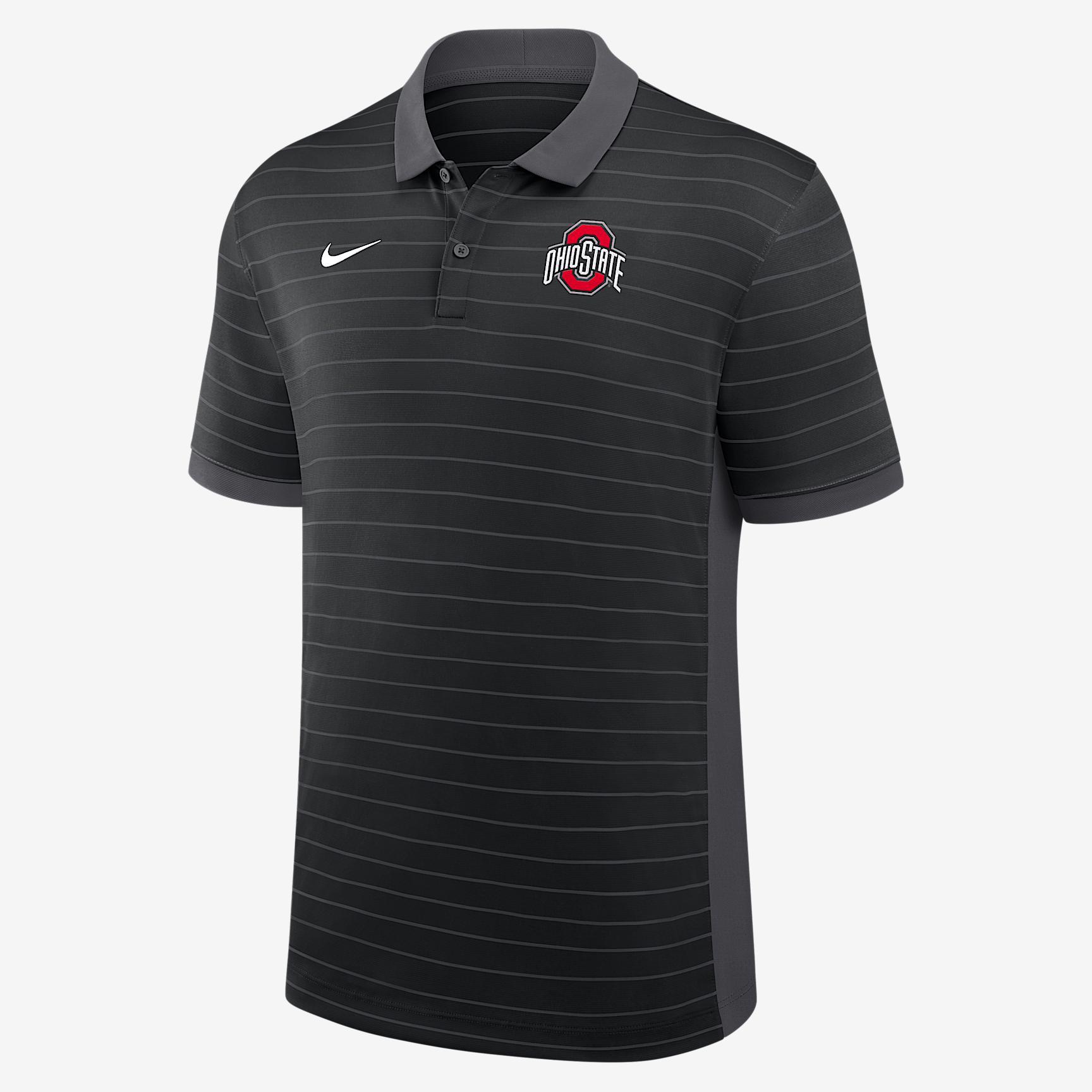 Ohio State Sideline Victory Stripe Men's Nike Dri-FIT College Polo Product Image