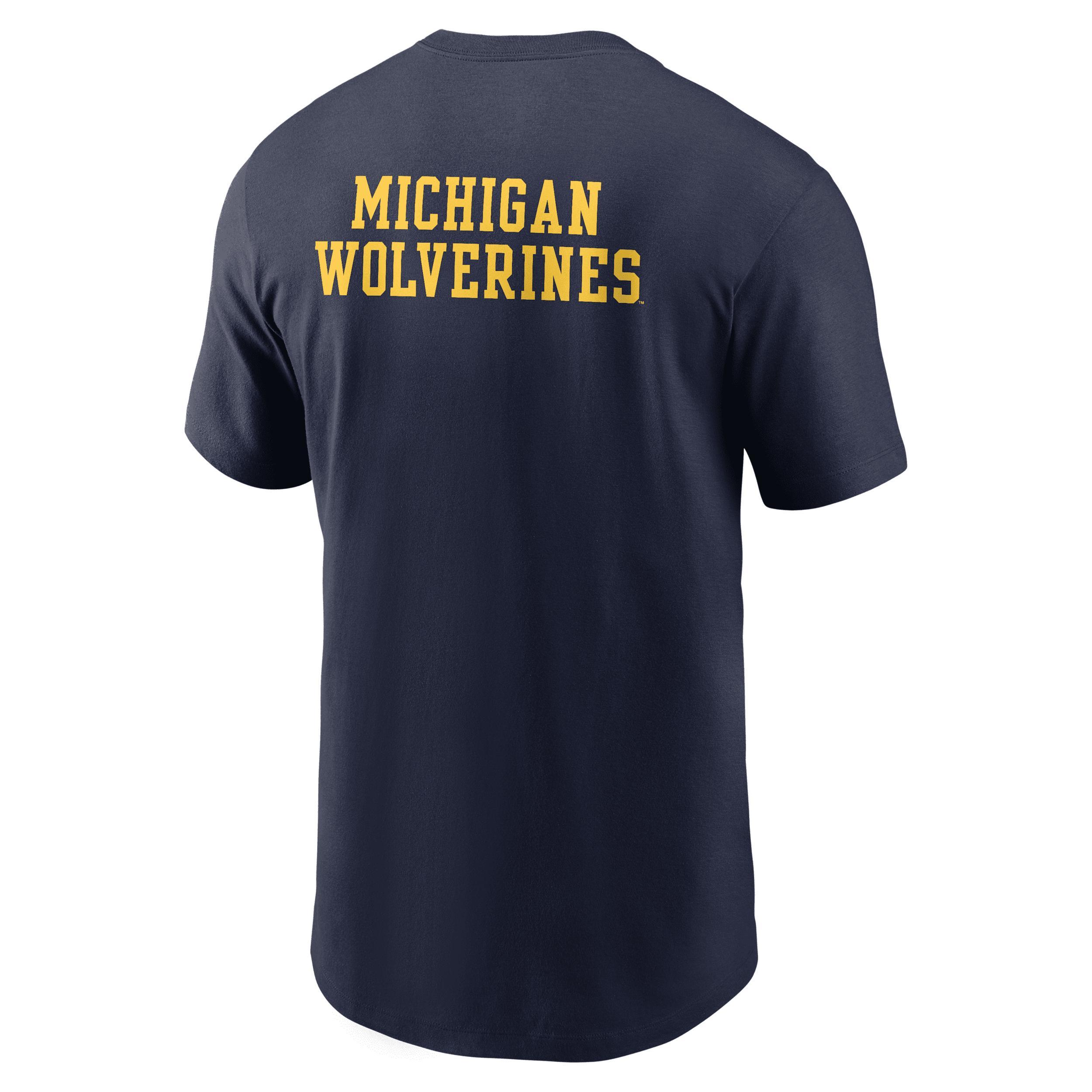 Michigan 2-Hit Stacked Nike Men's College T-Shirt Product Image