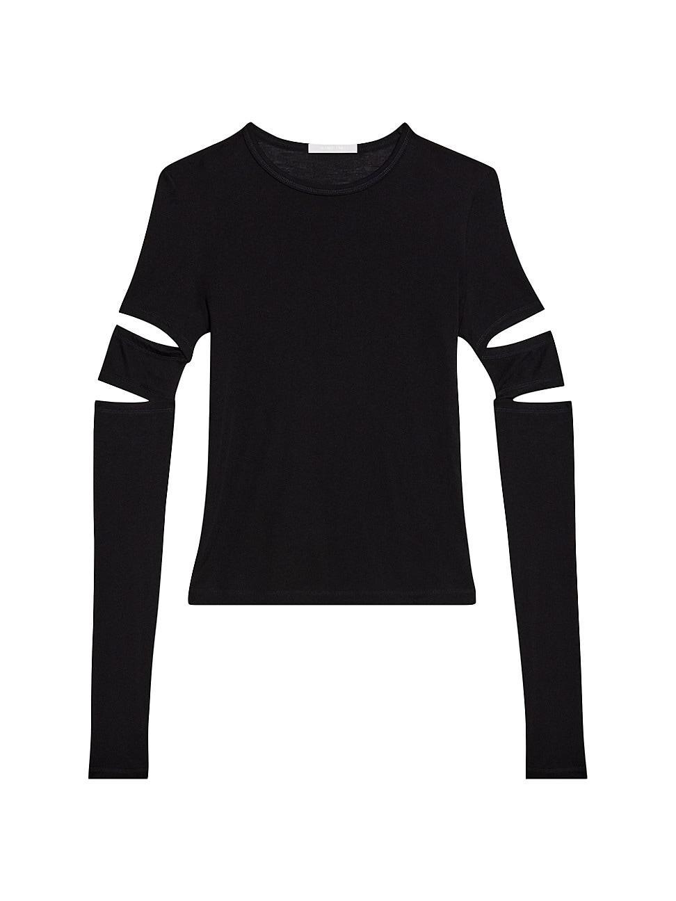 Womens Slash Knit Long-Sleeve Top Product Image