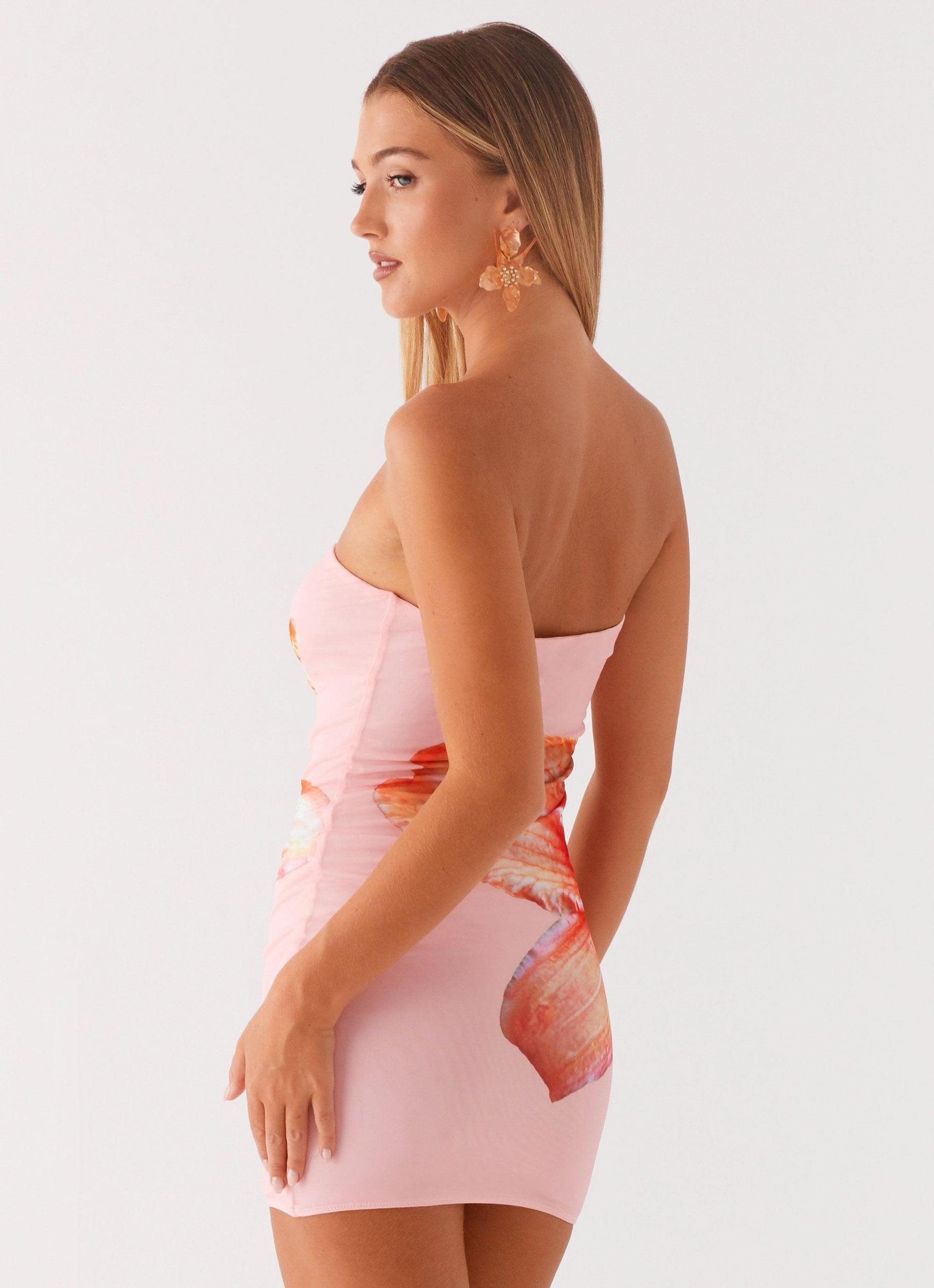 Full Bloom Mini Dress - Pink Product Image