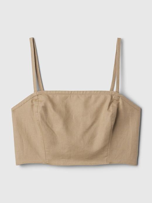 Linen-Cotton Cropped Tube Top Product Image