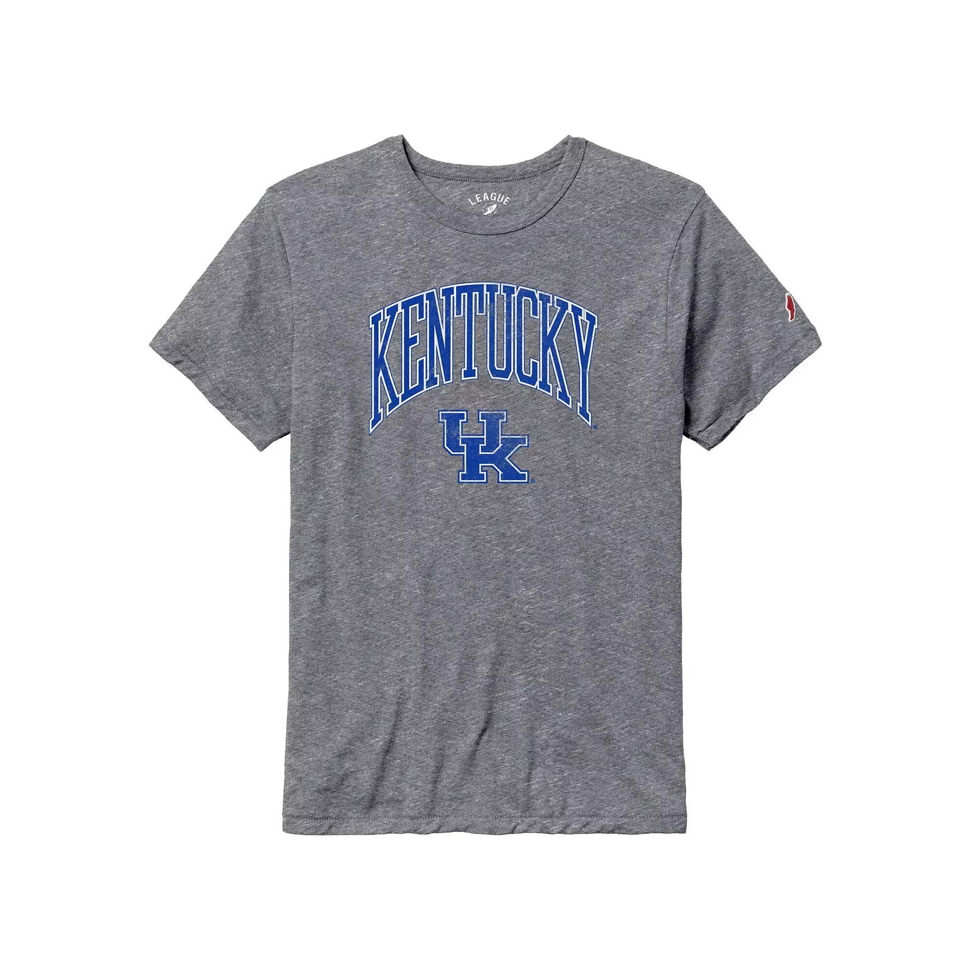 Men's League Collegiate Wear Heather Gray Kentucky Wildcats Tall Arch Victory Falls Tri-Blend T-Shirt, Size: 2XL, Grey Product Image