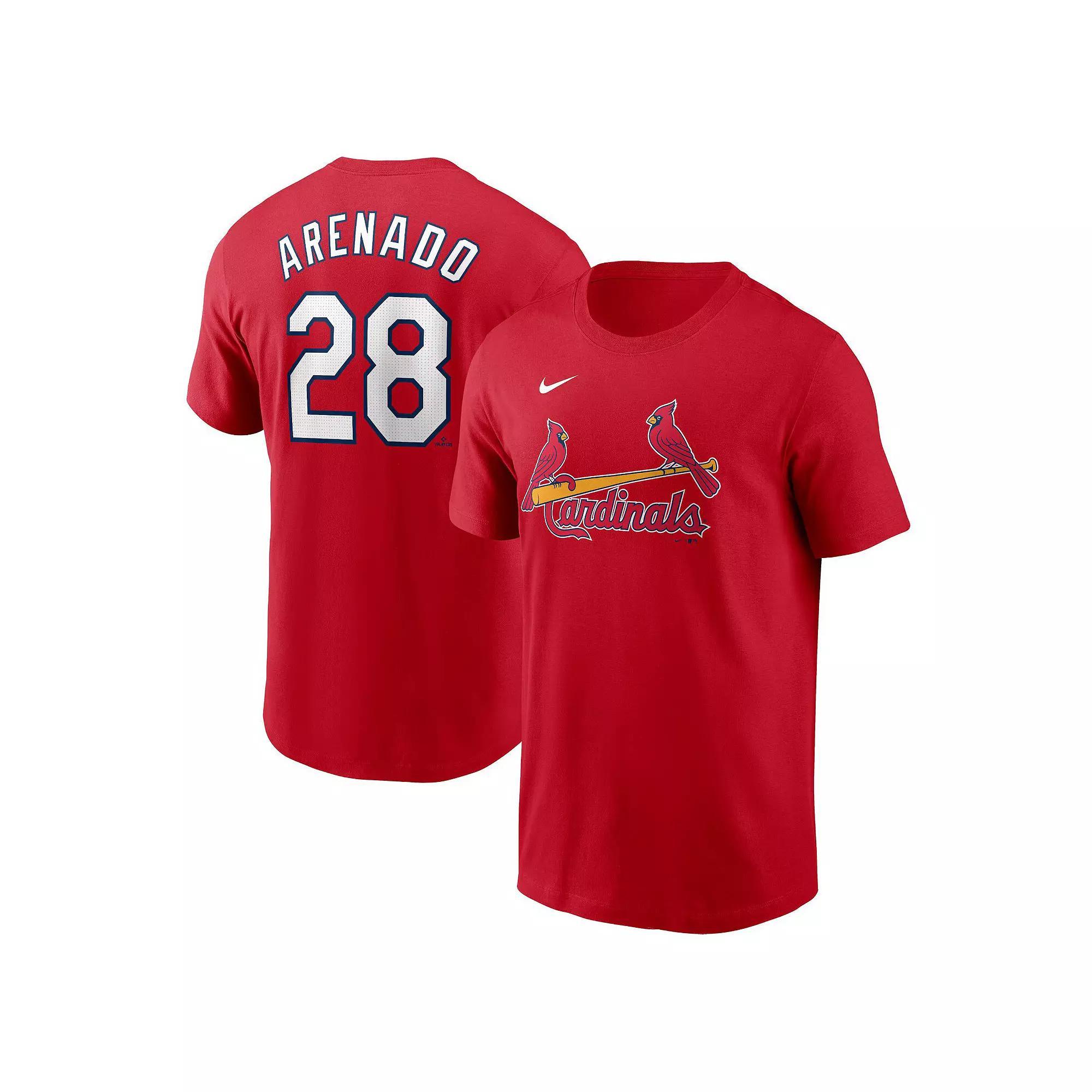 Men's Nike Nolan Arenado Red St. Louis Cardinals Fuse Name & Number T-Shirt, Size: Large Product Image