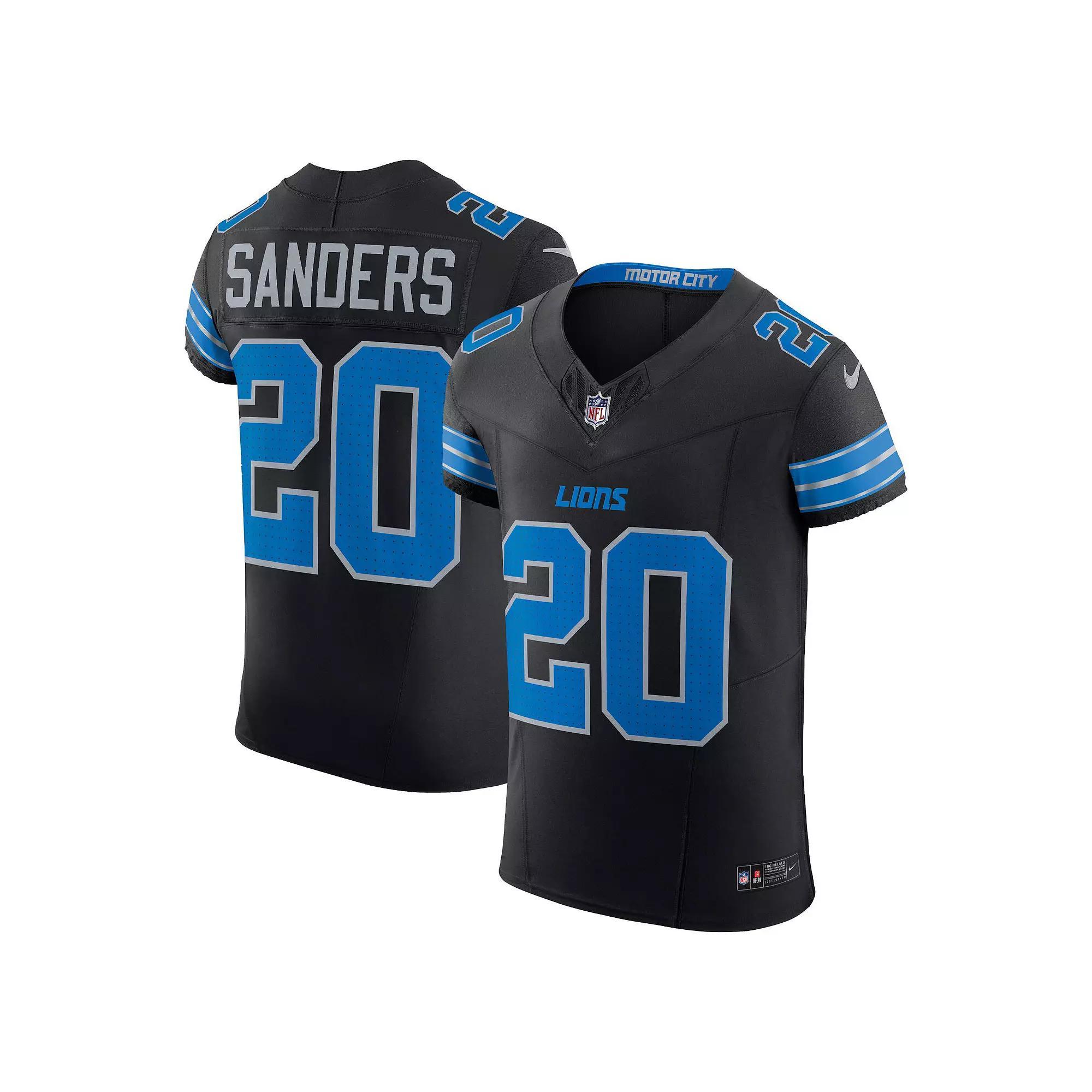 Men's Nike Barry Sanders Black Detroit Lions Retired Player Alternate Vapor F.U.S.E. Elite Jersey, Size: 48 Product Image