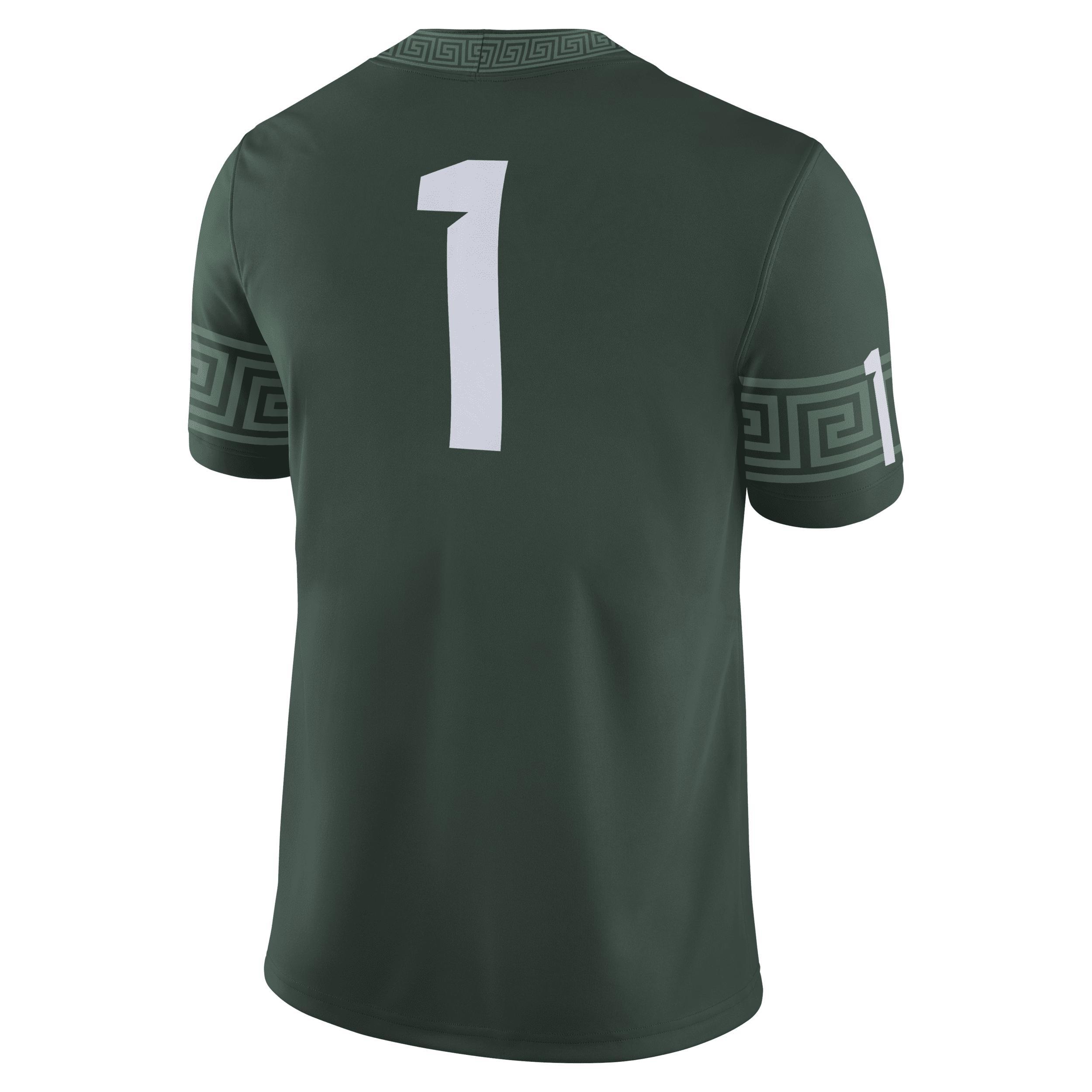 Men's Nike #1 Black Michigan State Spartans Alternate Football Game Jersey, Size: Large Product Image