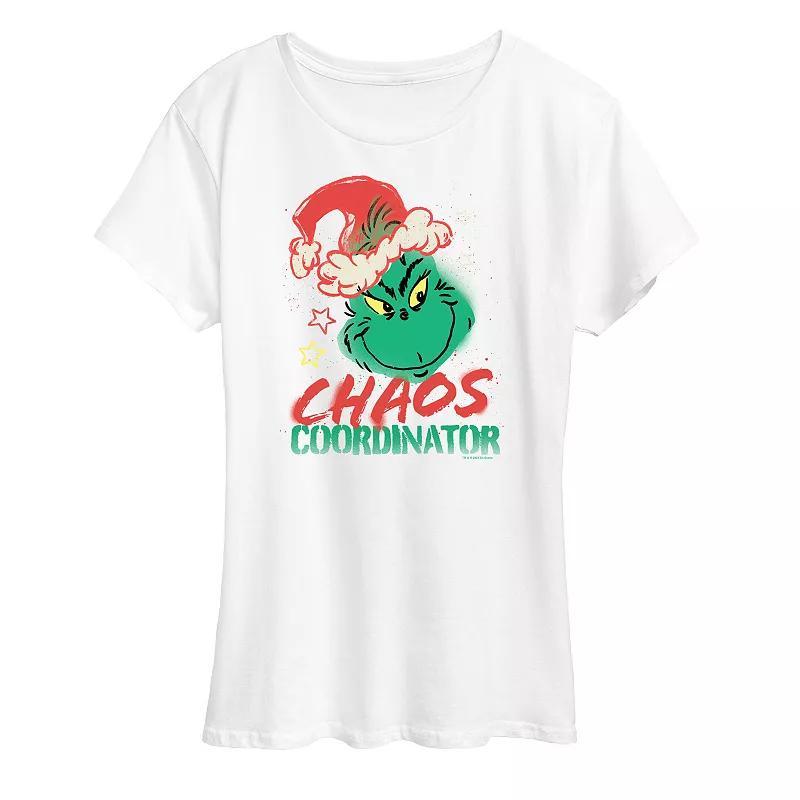 Women's Dr. Seuss The Grinch Chaos Coordinator Graphic Tee, Girl's, Size: Small, Black Product Image