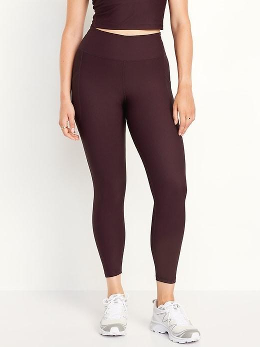 High-Waisted PowerSoft Rib Leggings Product Image