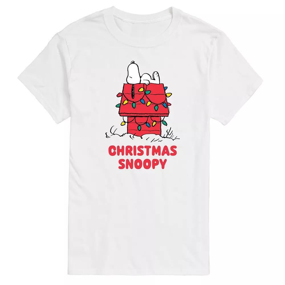 Men's Peanuts Christmas Snoopy Graphic Tee, Size: Small, White Product Image