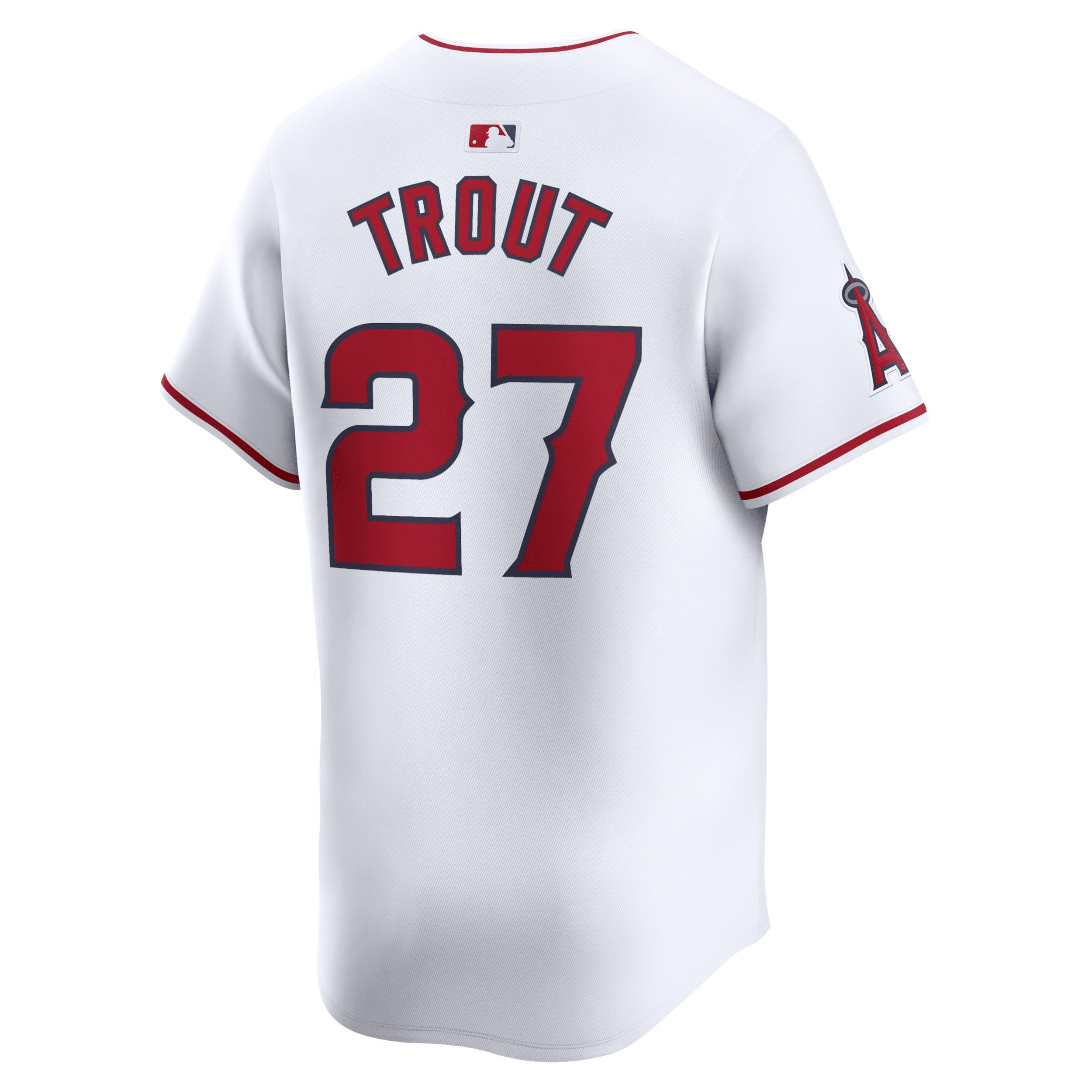 Men's Nike Mike Trout White Los Angeles Angels Home Limited Player Jersey, Size: Large Product Image