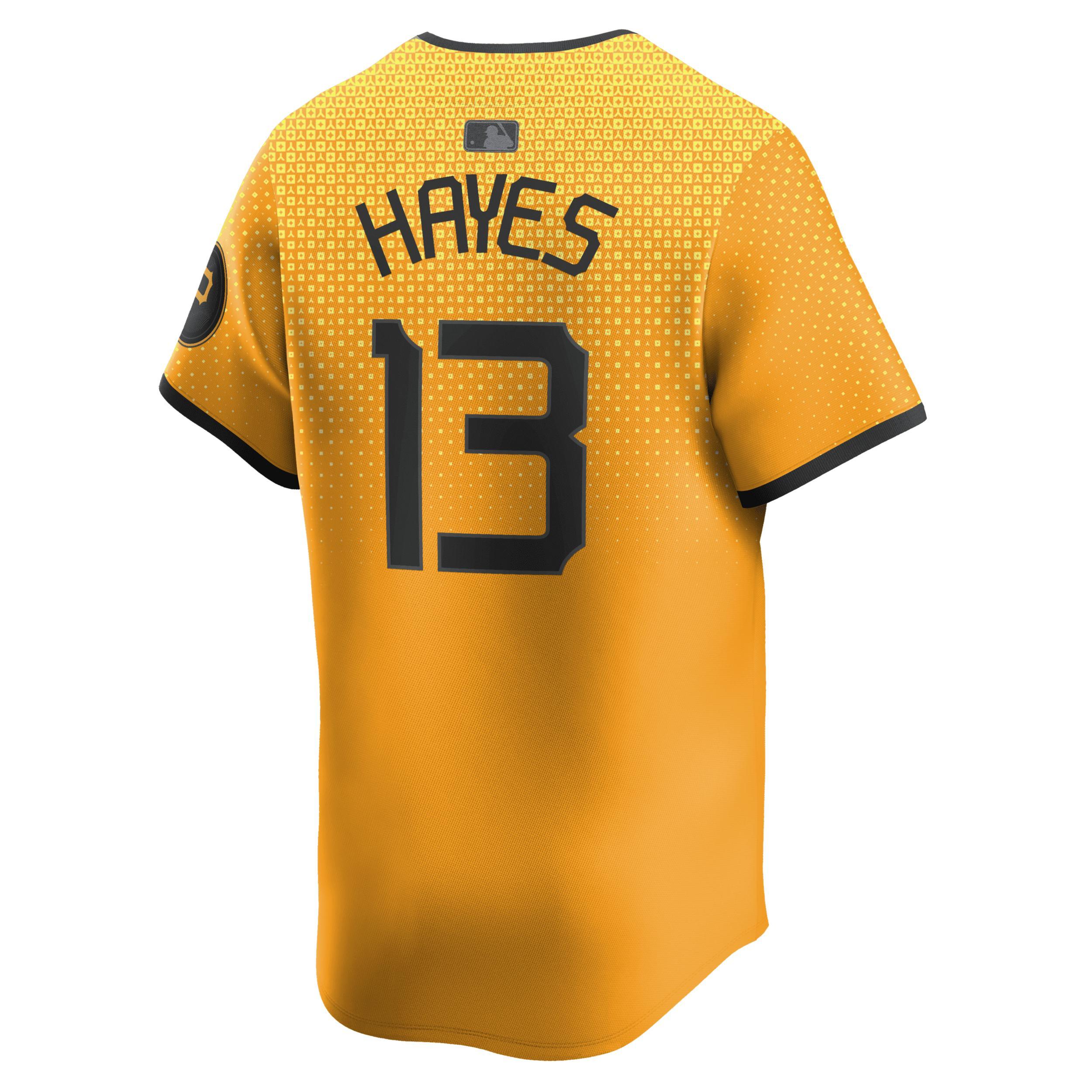 Men's Nike Ke'Bryan Hayes Gold Pittsburgh Pirates City Connect Limited Player Jersey, Size: XL Product Image