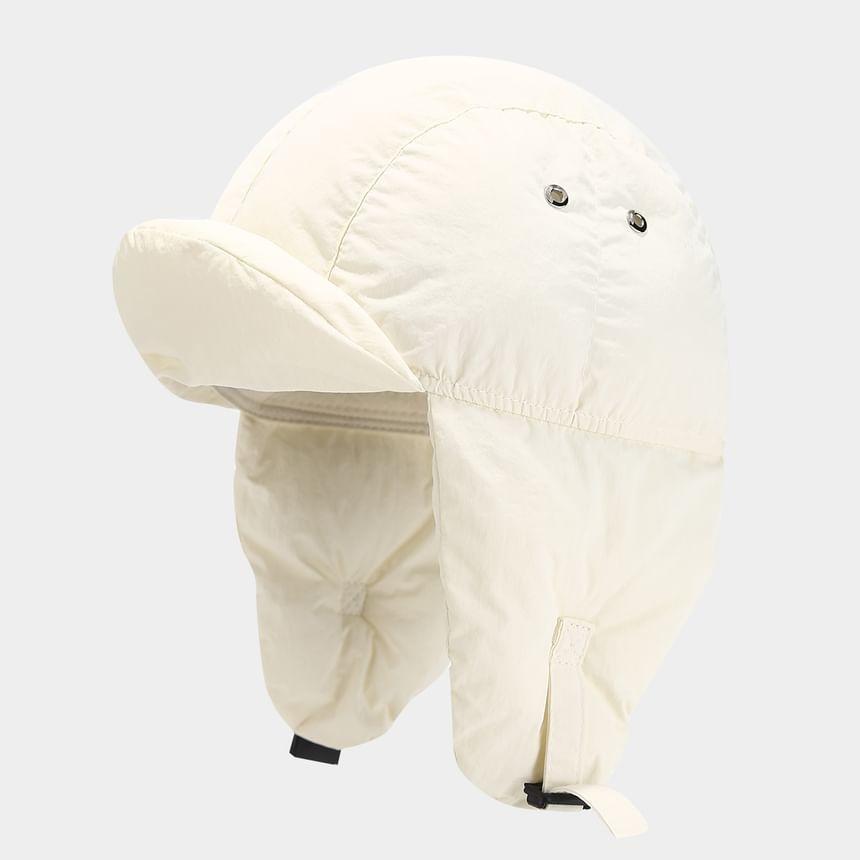 Plain Padded Trapper Hat With Ear Flaps Product Image