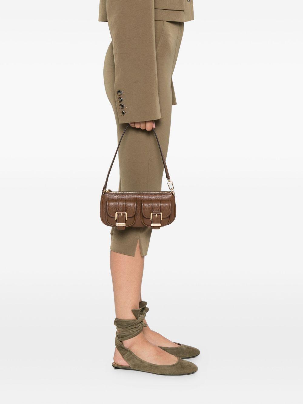 Zoe buckle-detail leather shoulder bag Product Image