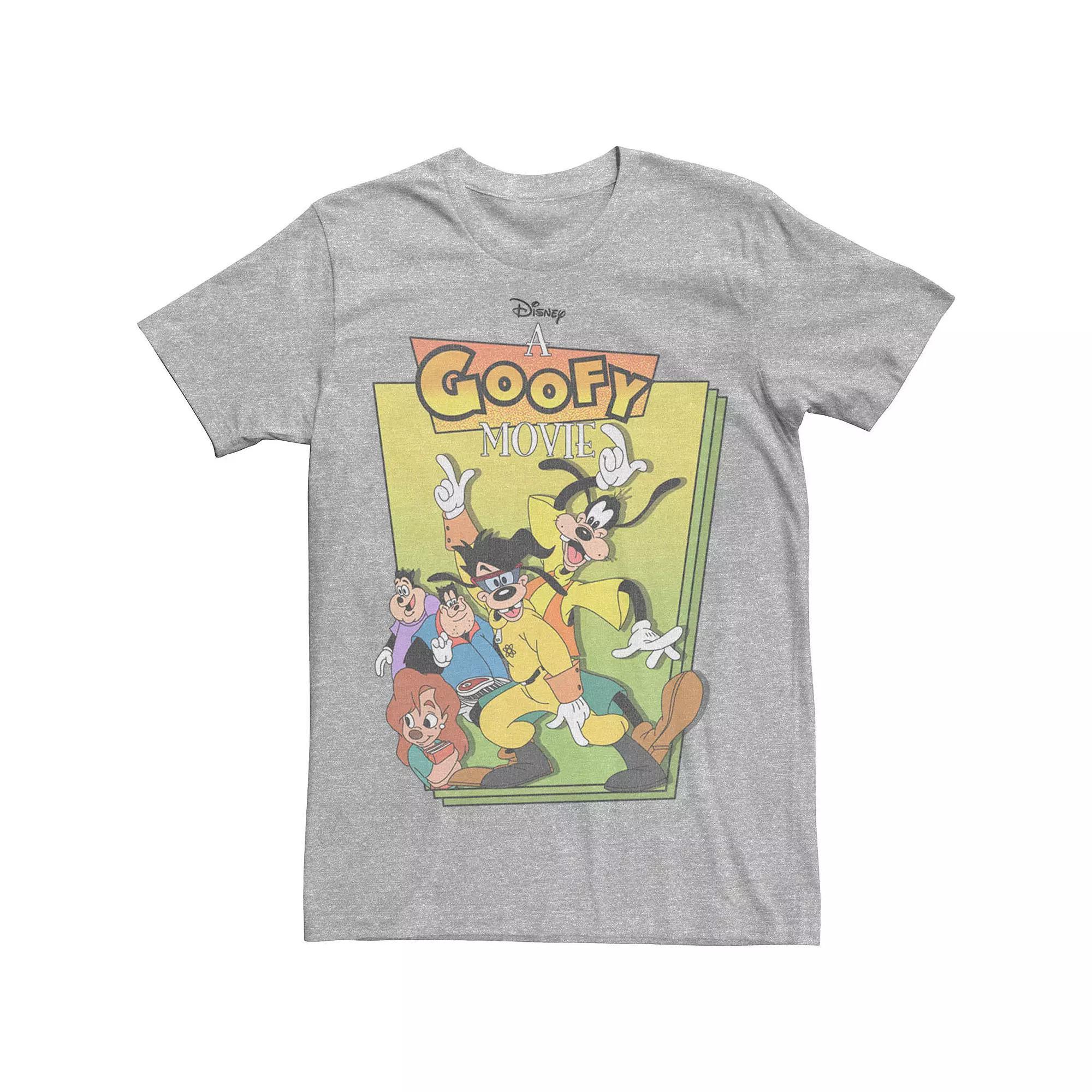 Disney's A Goofy Movie Men's Group Shot Cover Tee, Size: Large, Athletic Grey Product Image