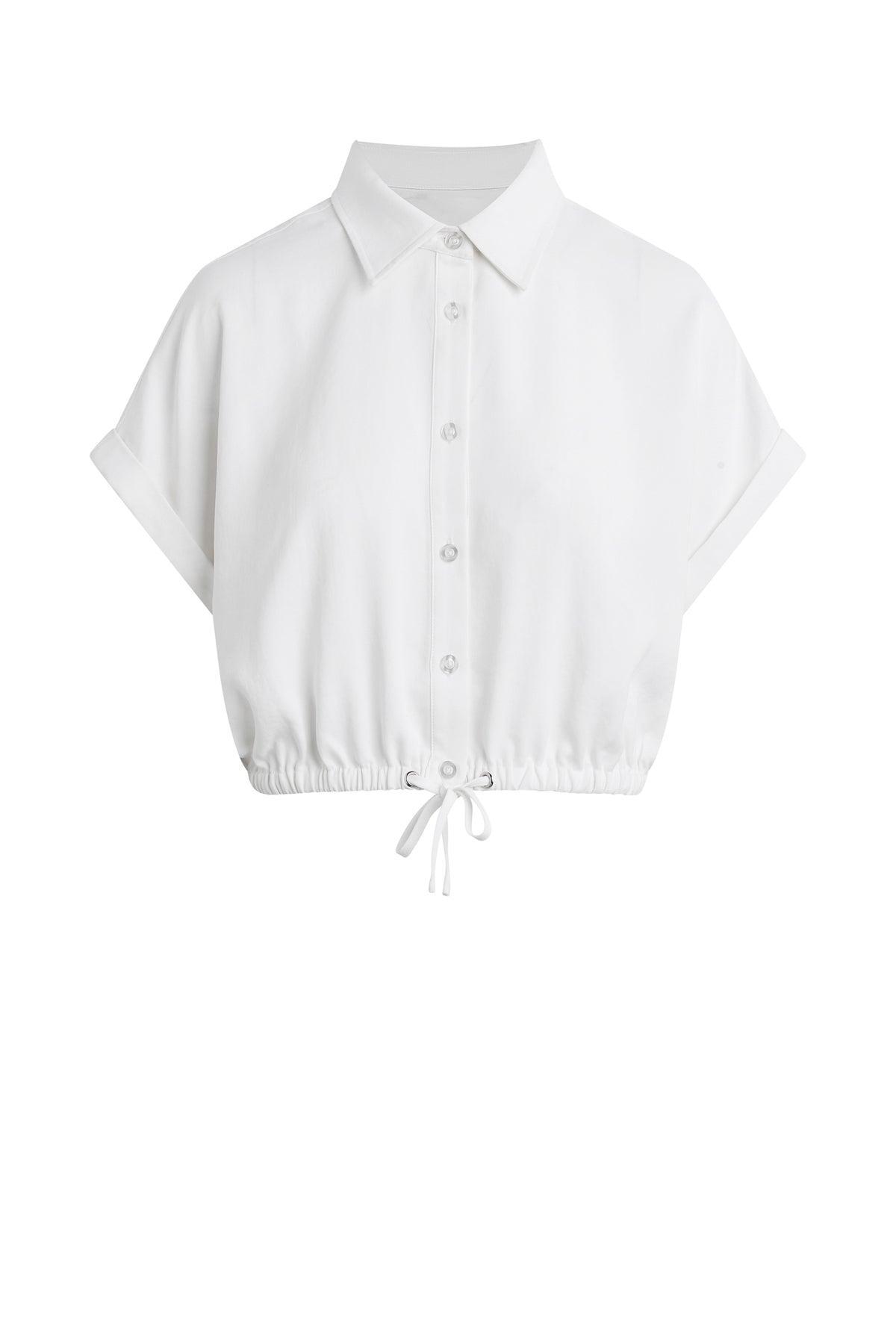 Drawstring Button Down Shirt Female Product Image