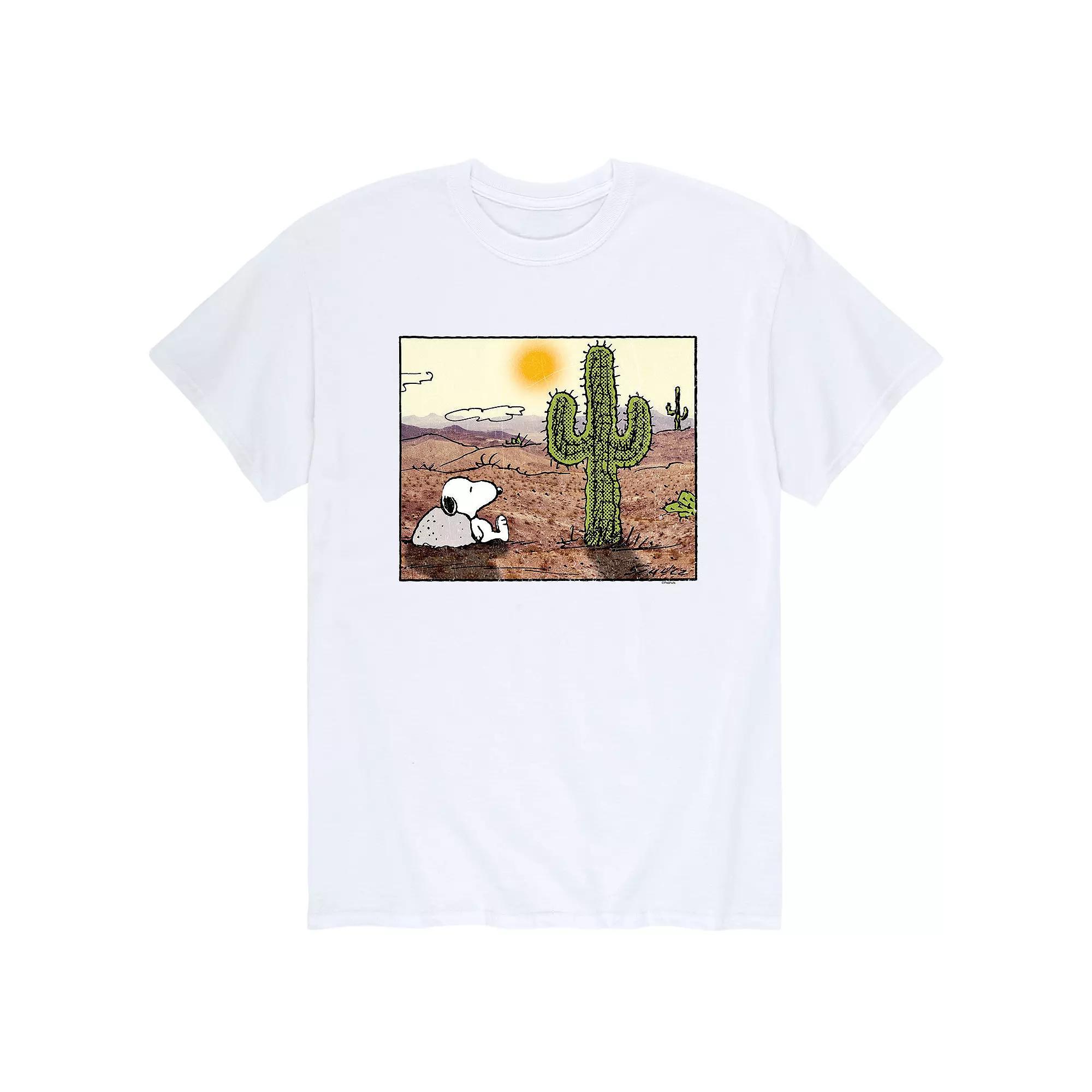 Men's Peanuts Snoopy Desert Tee, Size: Small, White Product Image