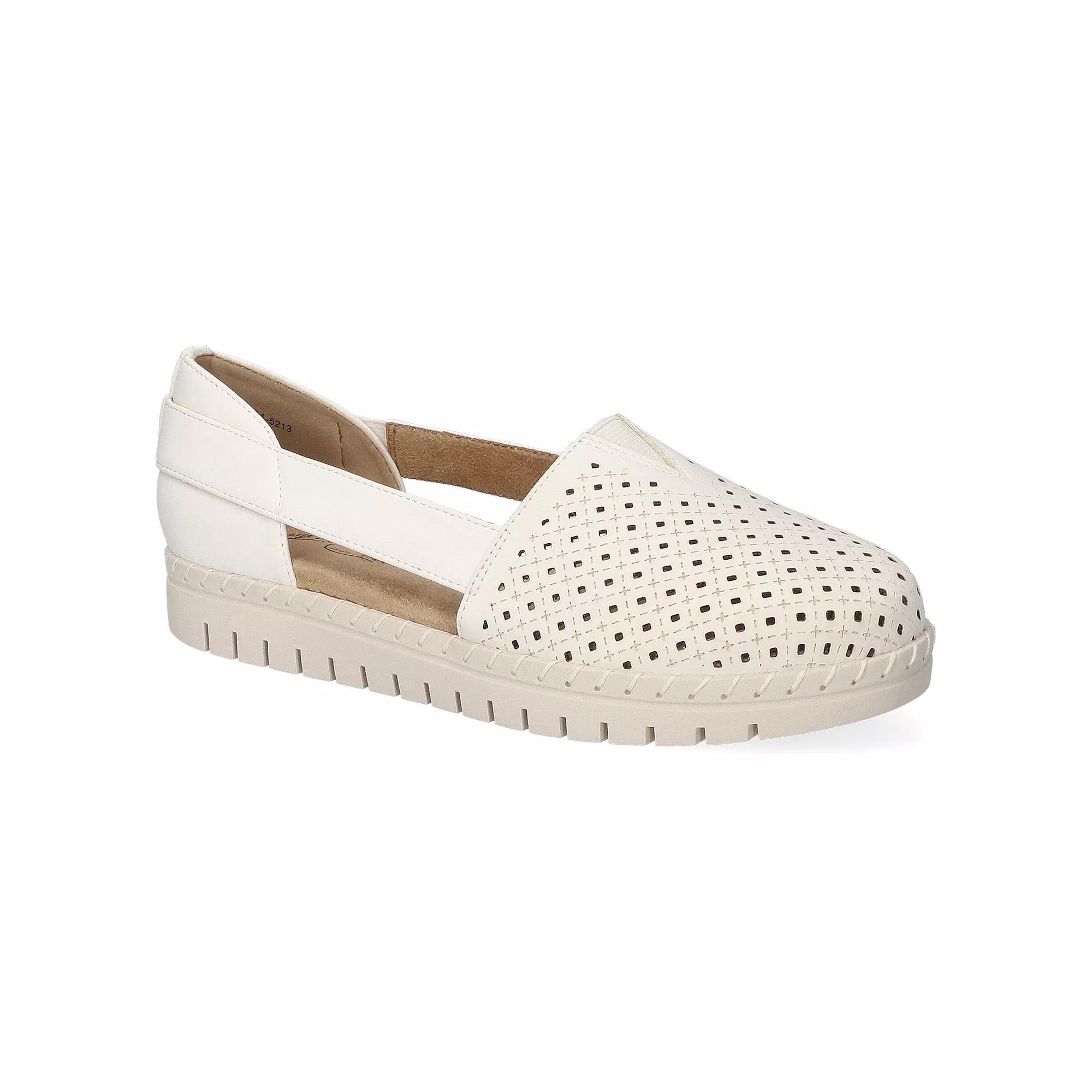 Easy Street Fedra Women's Slingback Comfort Flats, Size: 8 XW, White Product Image