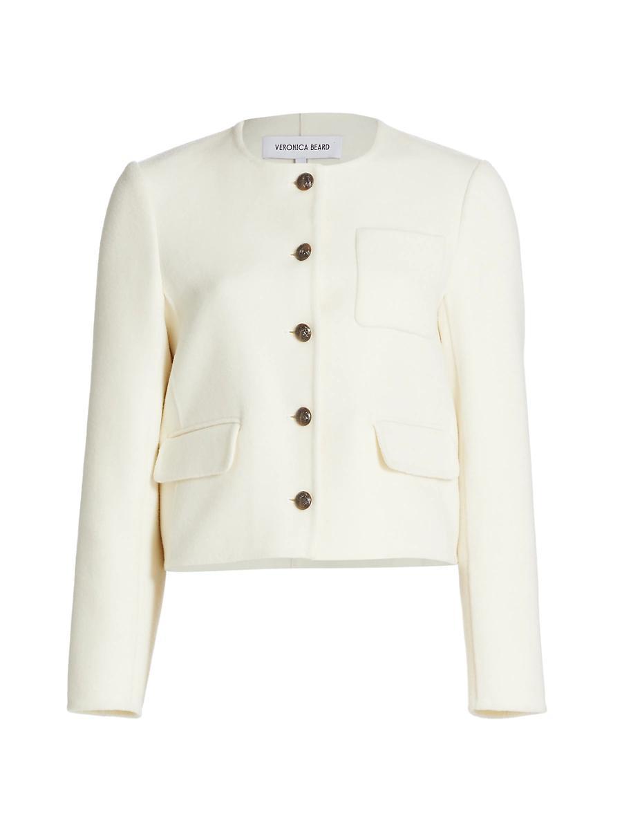 Womens Lyssa Wool-Blend Button-Up Jacket Product Image