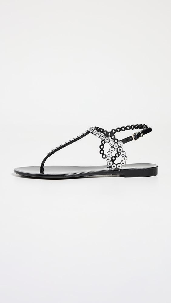 Aquazzura Almost Bare Crystal Jelly Sandal Flats | Shopbop Product Image