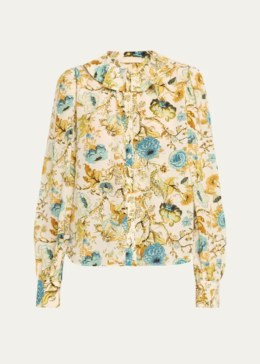 ULLA JOHNSON Veron Blouse In Flora Product Image