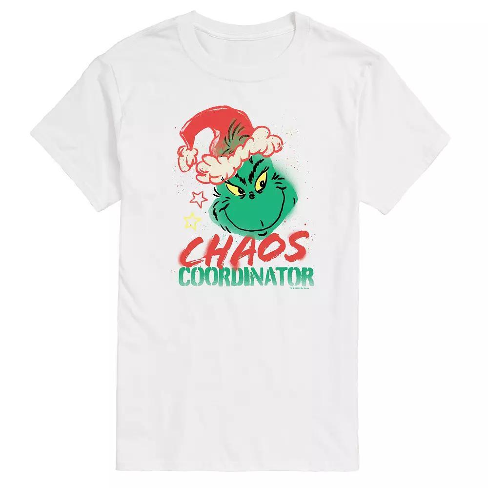 Mens Dr. Seuss The Grinch Chaos Coordinator Graphic Tee Product Image
