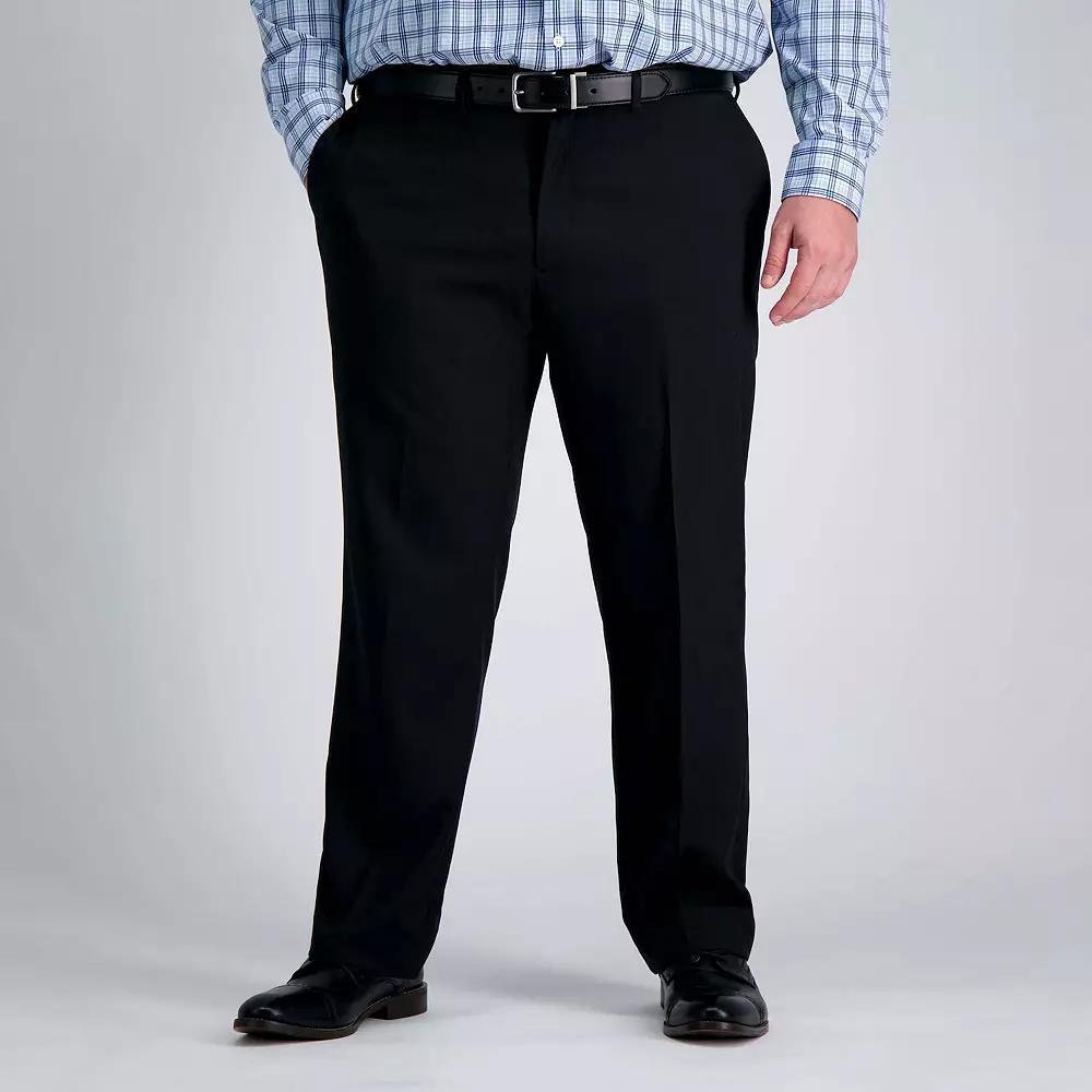 Big & Tall Haggar Premium Comfort Straight-Fit Flat-Front Dress Pants, Mens Grey Product Image